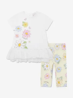 Baby Girls Daisy Leggings Set in Yellow