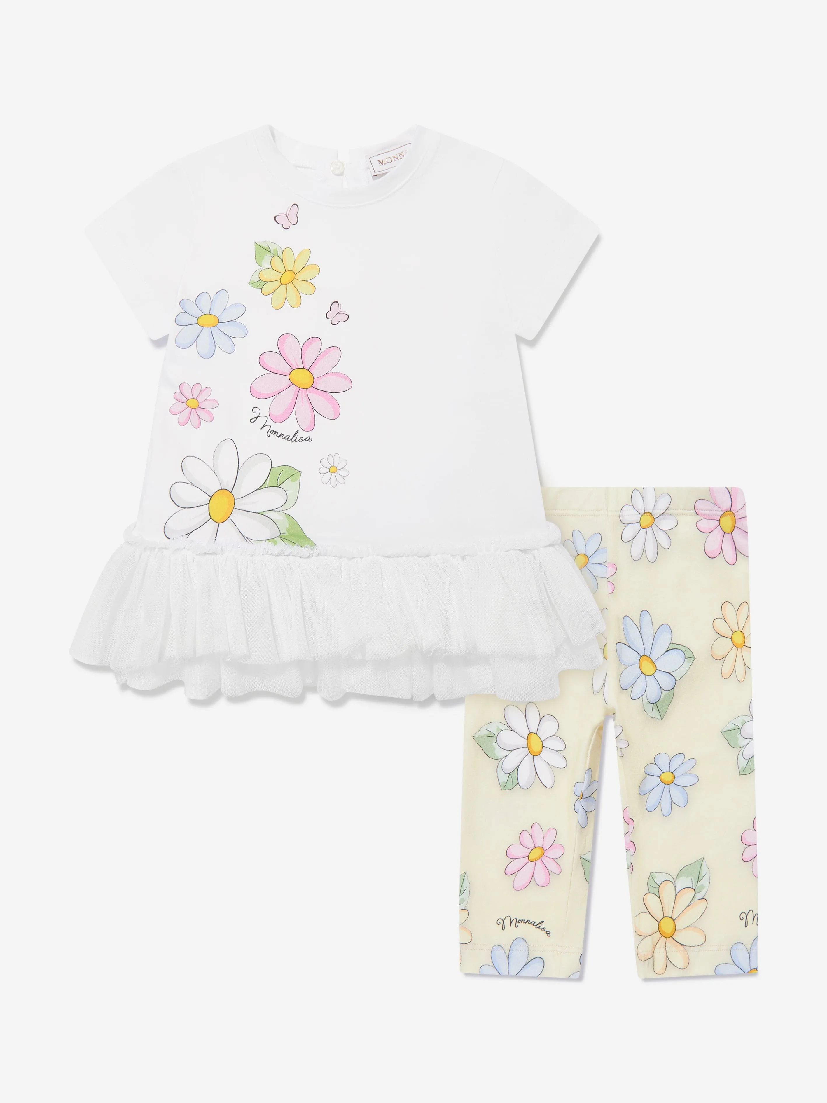 Baby Girls Daisy Leggings Set in Yellow