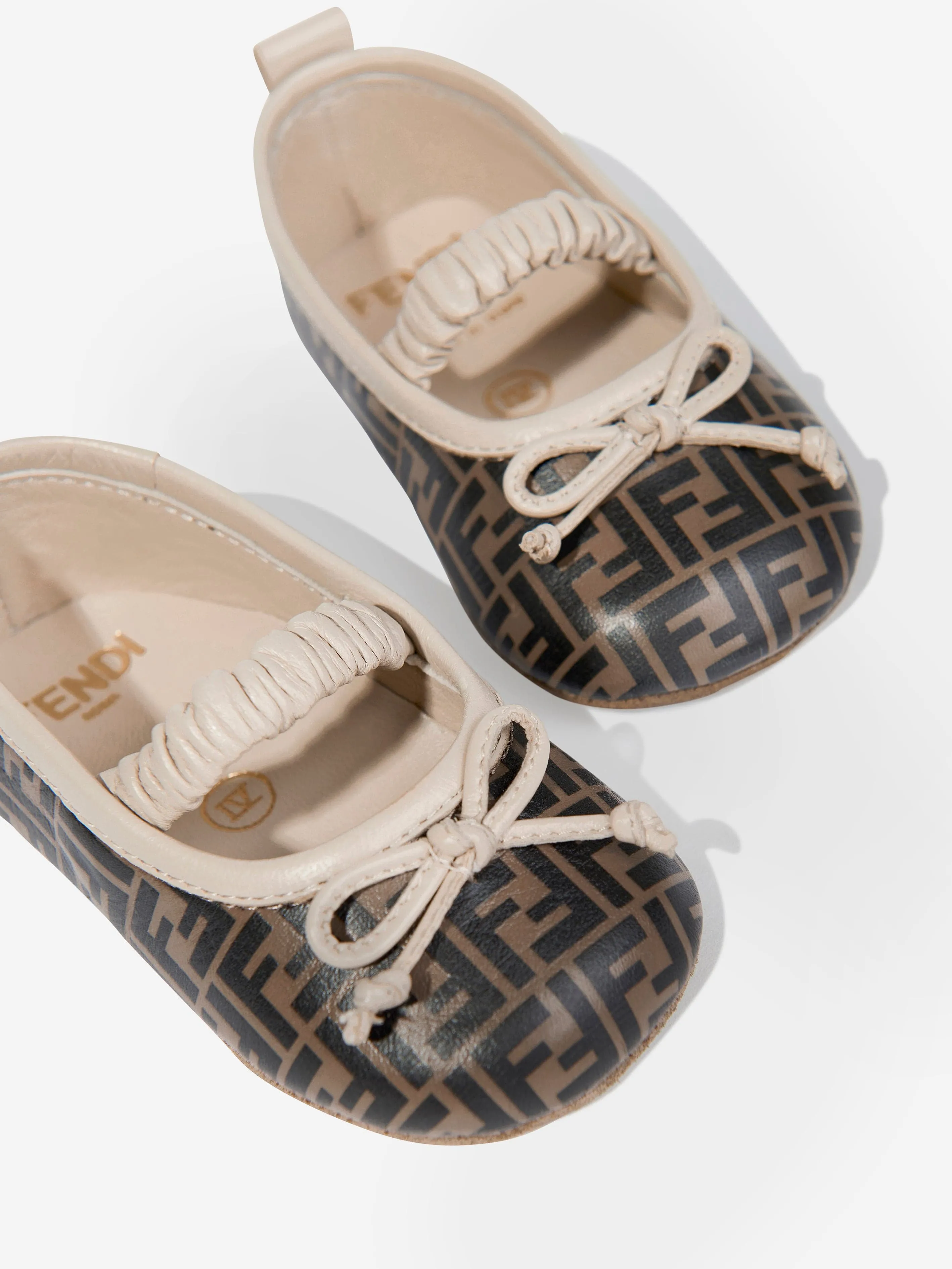 Baby Girls FF Logo Pre-Walkers in Brown