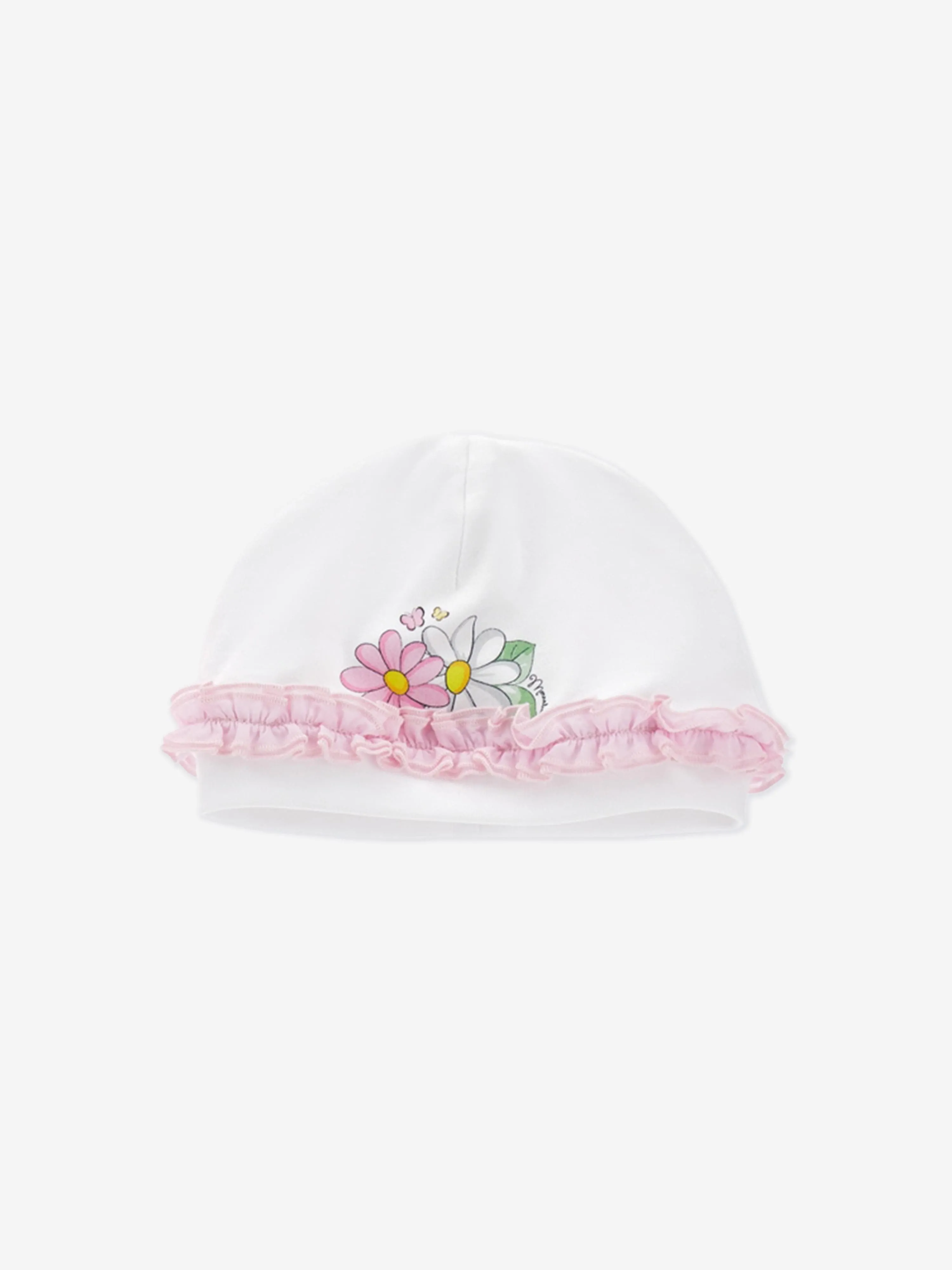 Baby Girls Floral Babygrow Set in White