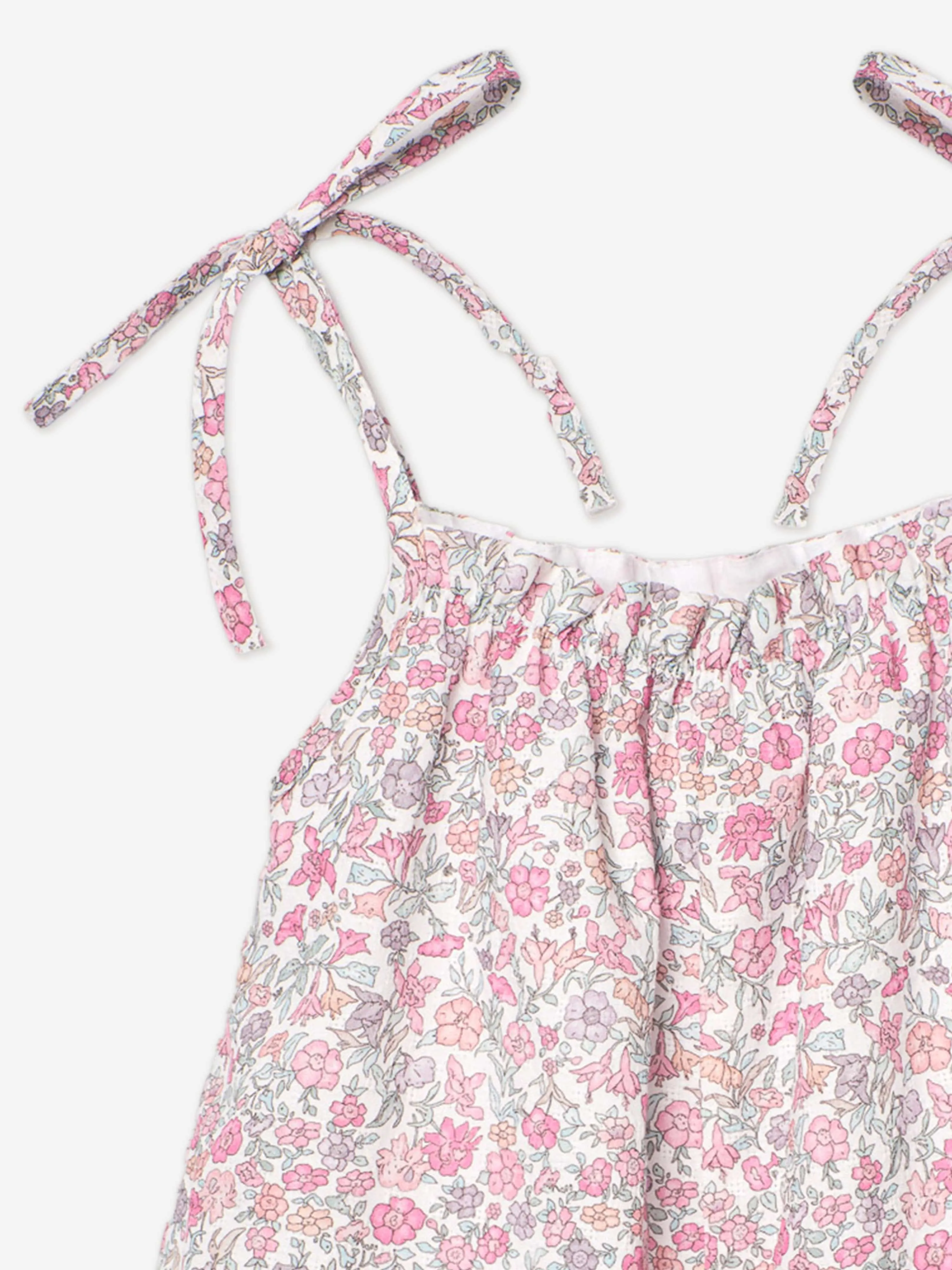 Baby Girls Floral Romper in Pink