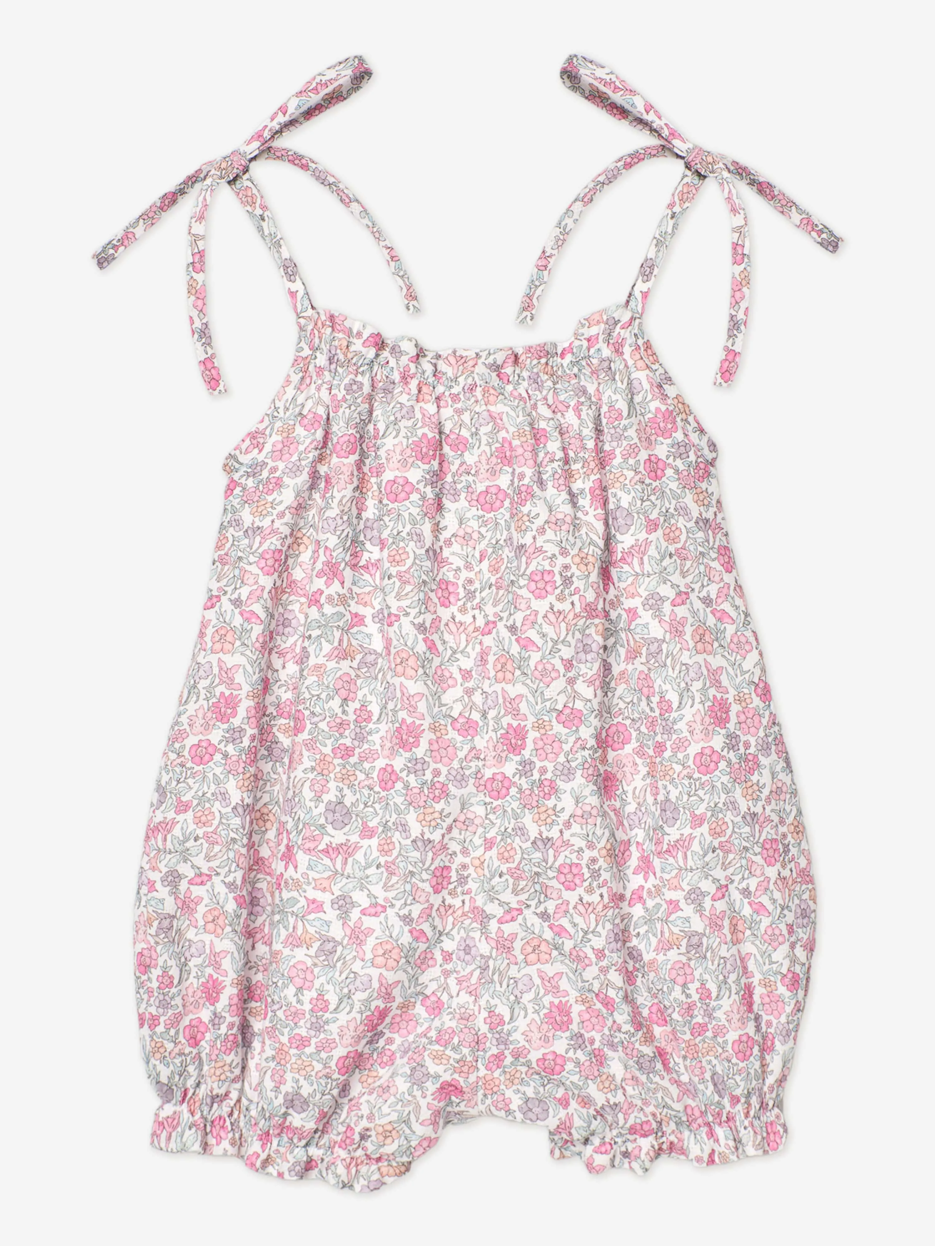 Baby Girls Floral Romper in Pink