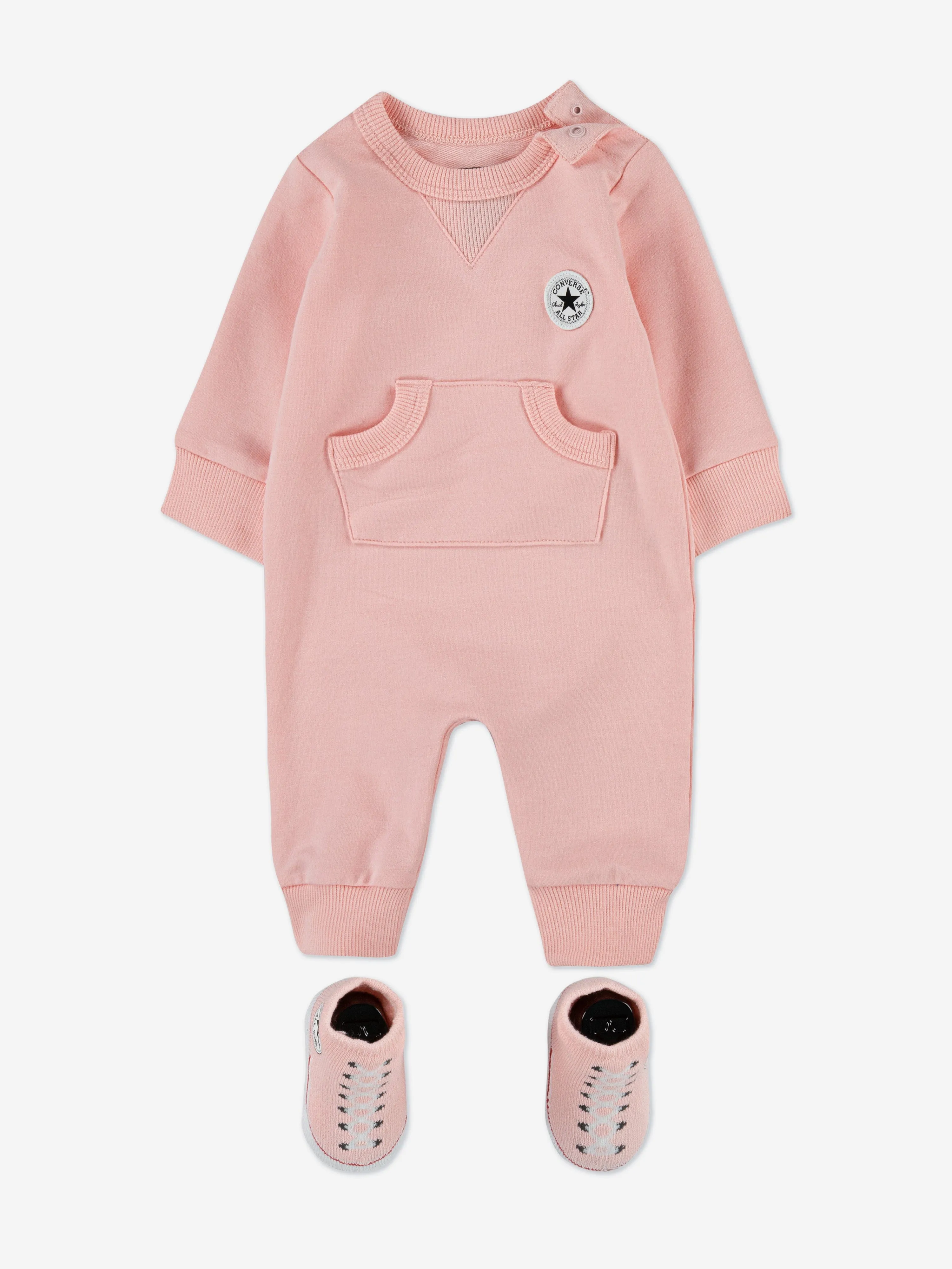 Baby Girls Lil Chuck Romper Set in Pink