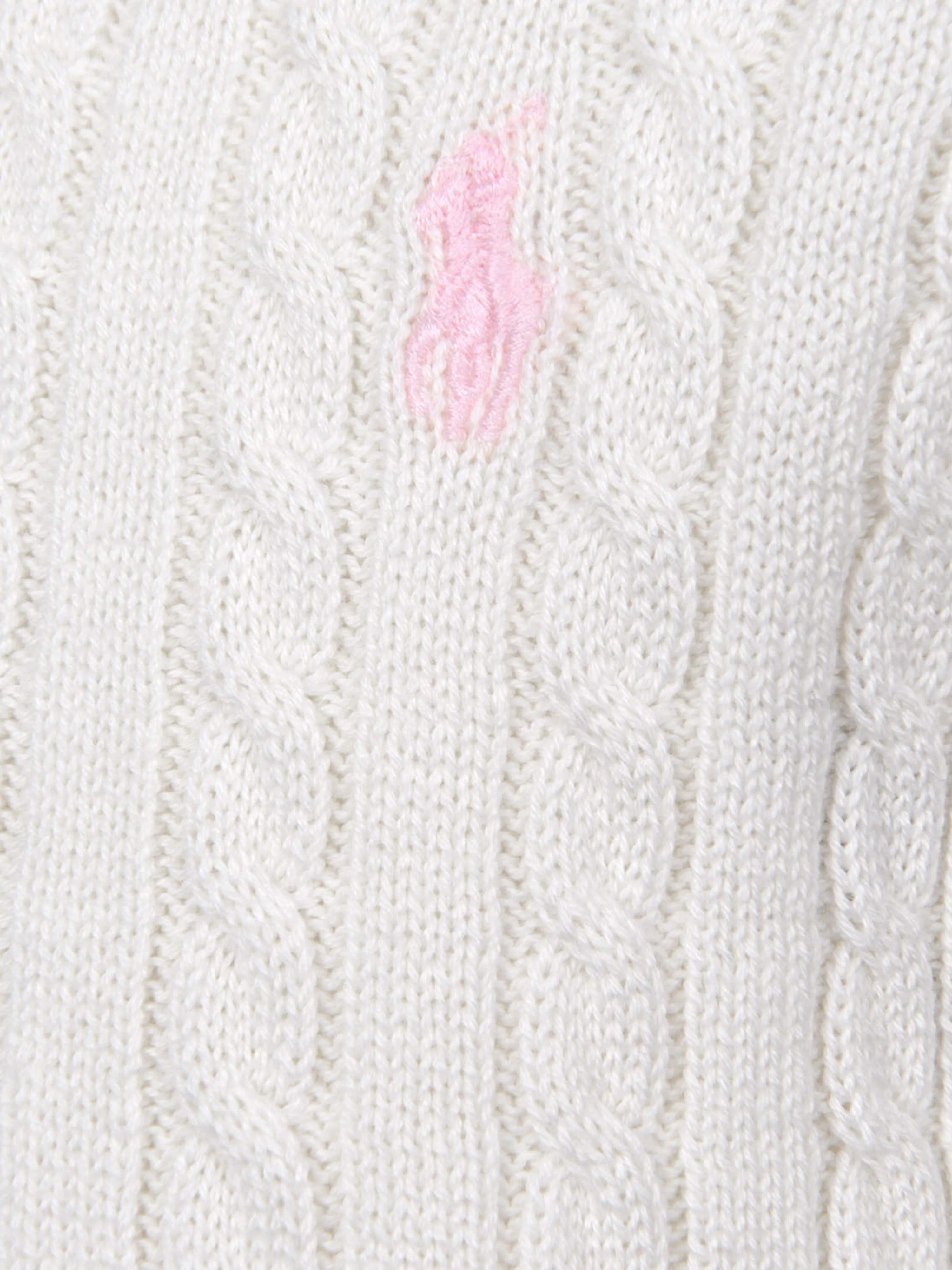 Baby Girls Mini Cable Knit Cardigan in Ivory