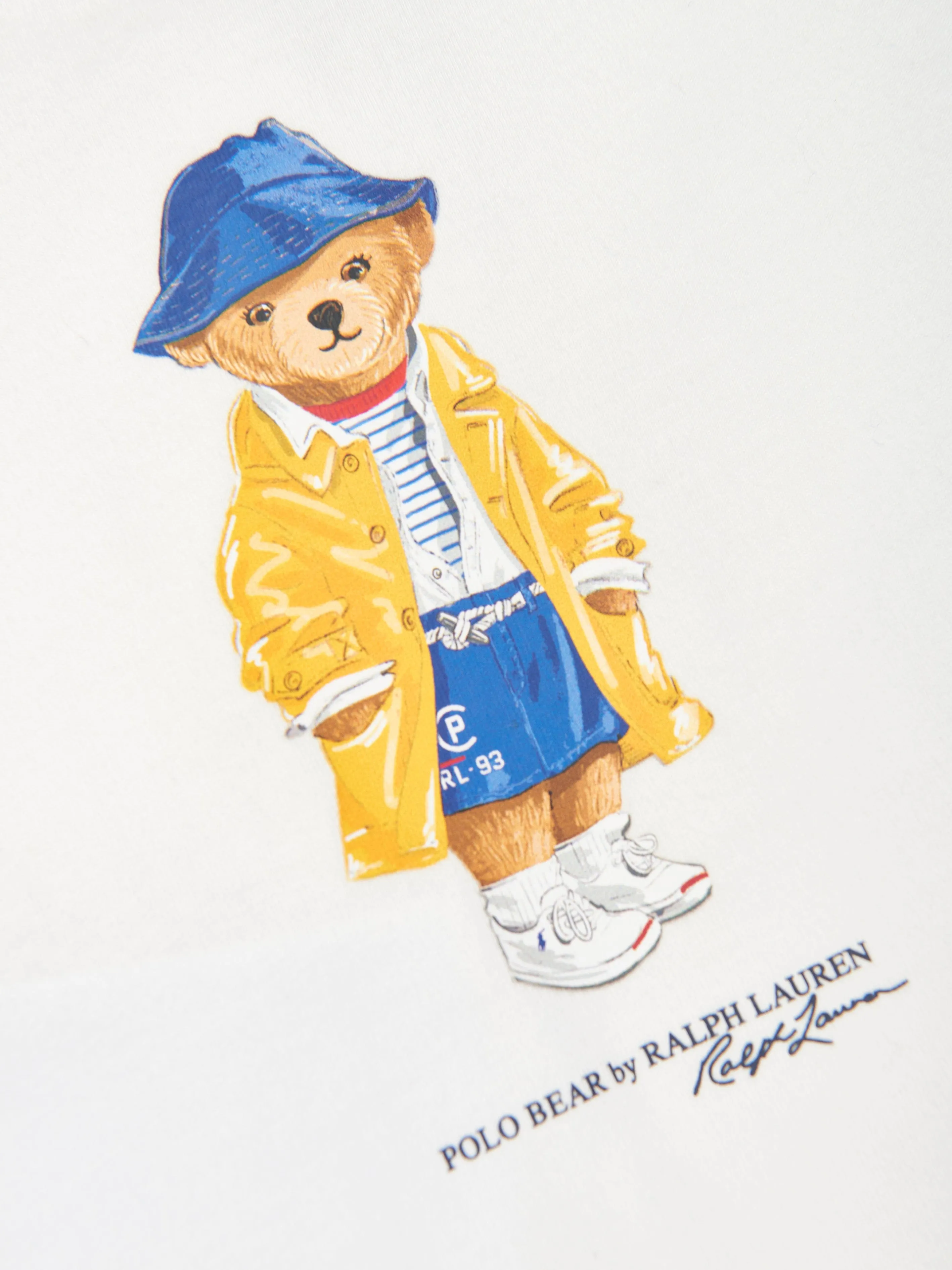 Baby Girls Polo Bear Peplum T-Shirt in White