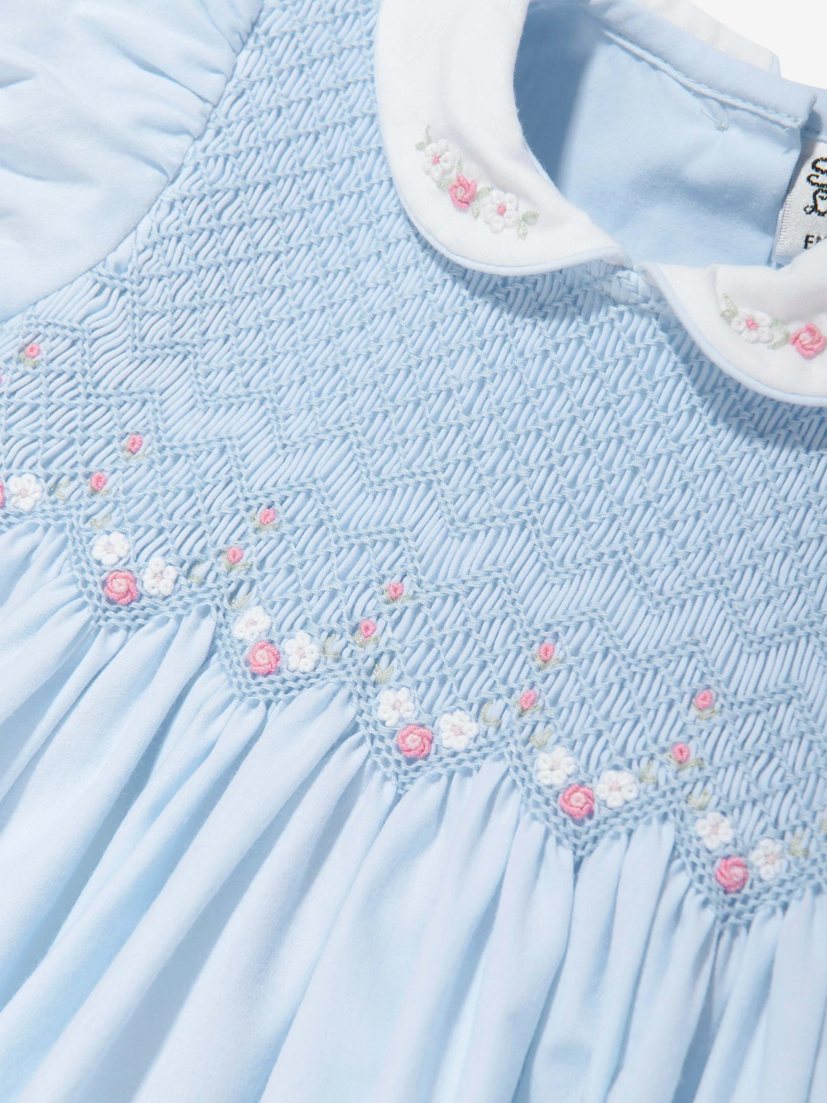 Baby Girls Smocked Dress in Blue