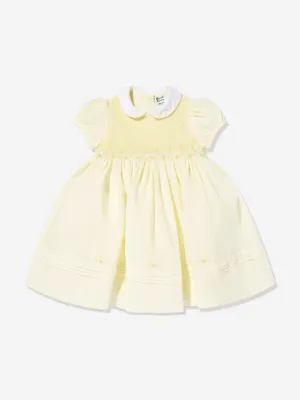 Baby Girls Smocked Dress in Yellow