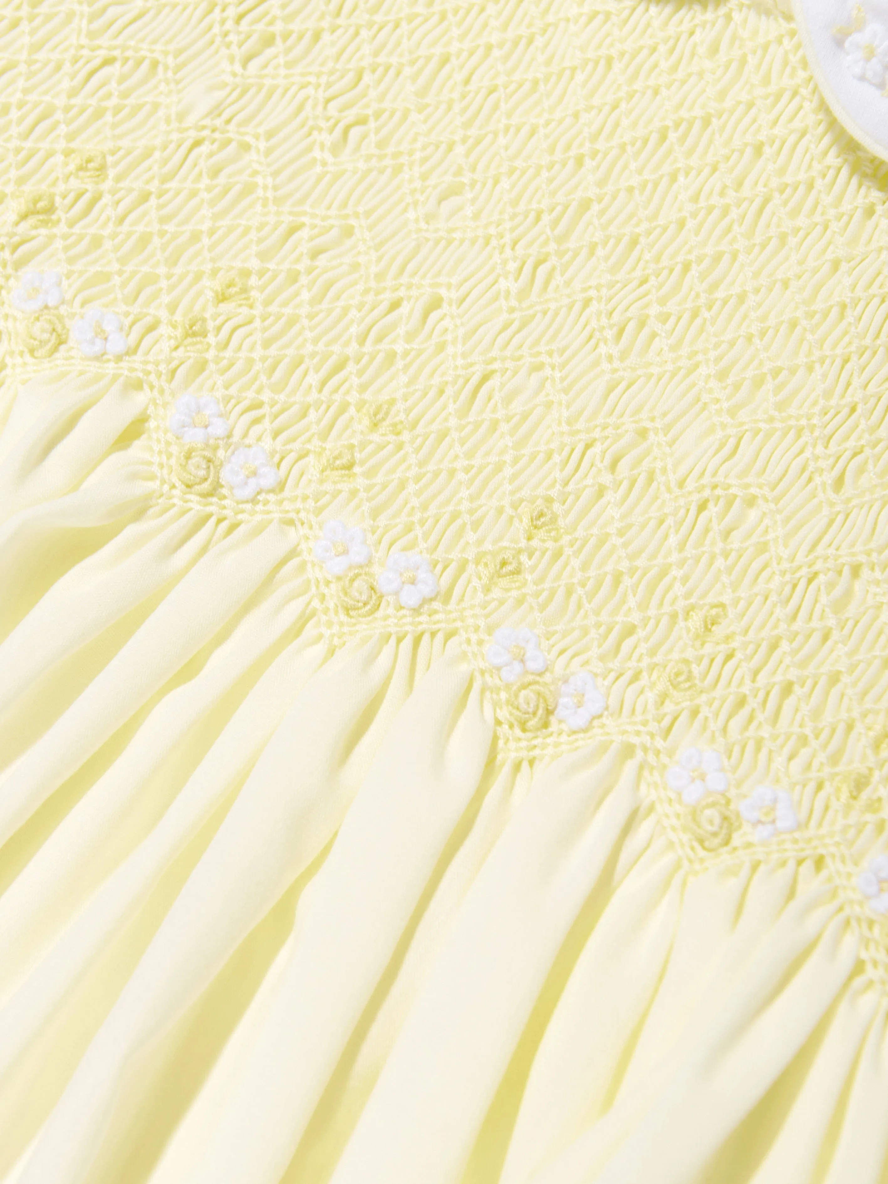 Baby Girls Smocked Dress in Yellow