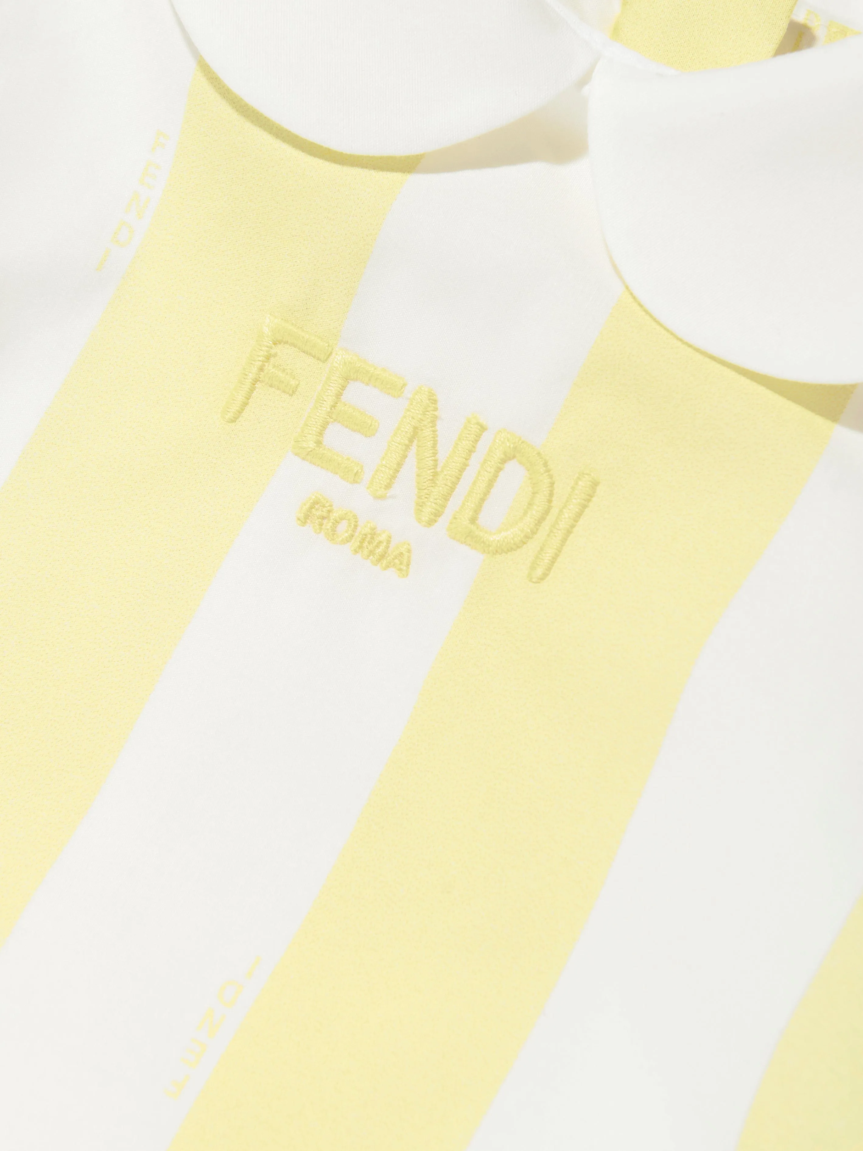 Baby Girls Striped Floral Dress in Yellow