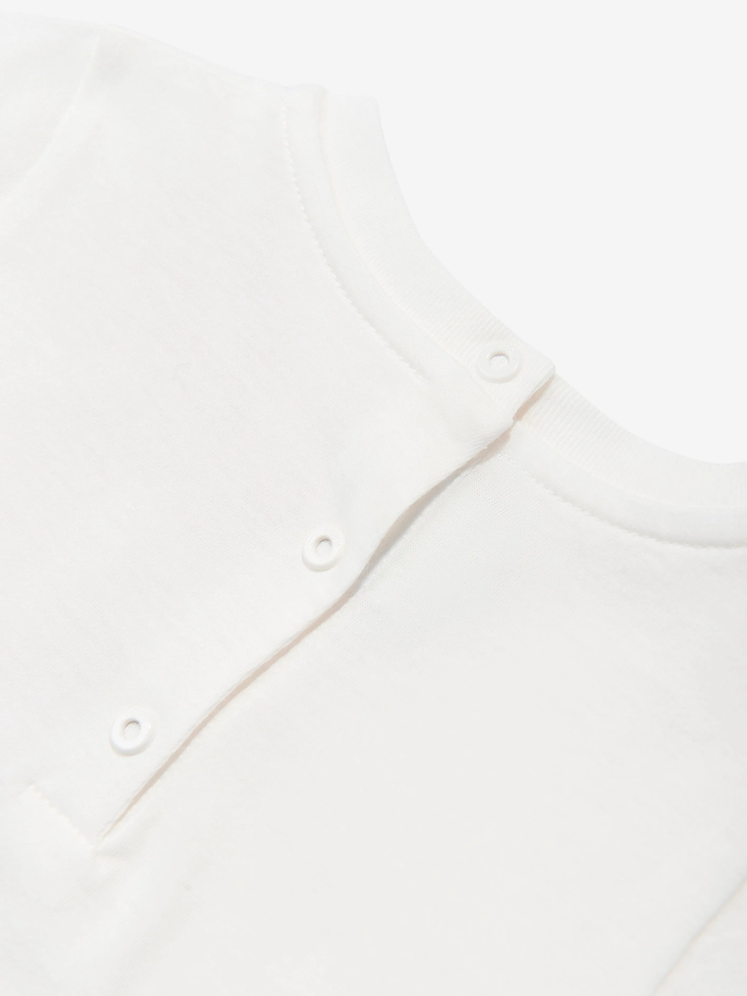 Baby Girls Trompe l'oeil Bow Print T-Shirt in White