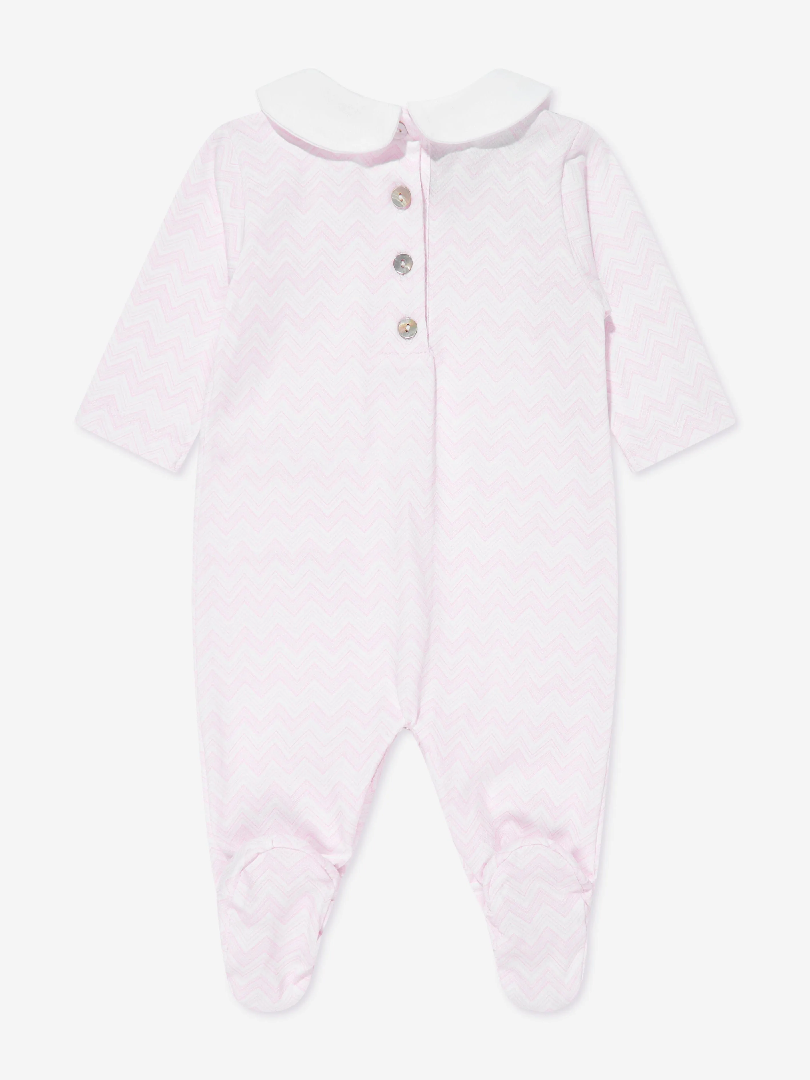 Baby Girls Zigzag Babygrow Set in Pink