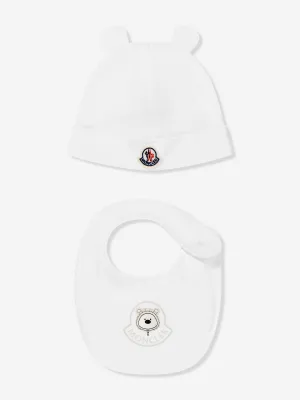 Baby Hat and Bib Set in Ivory