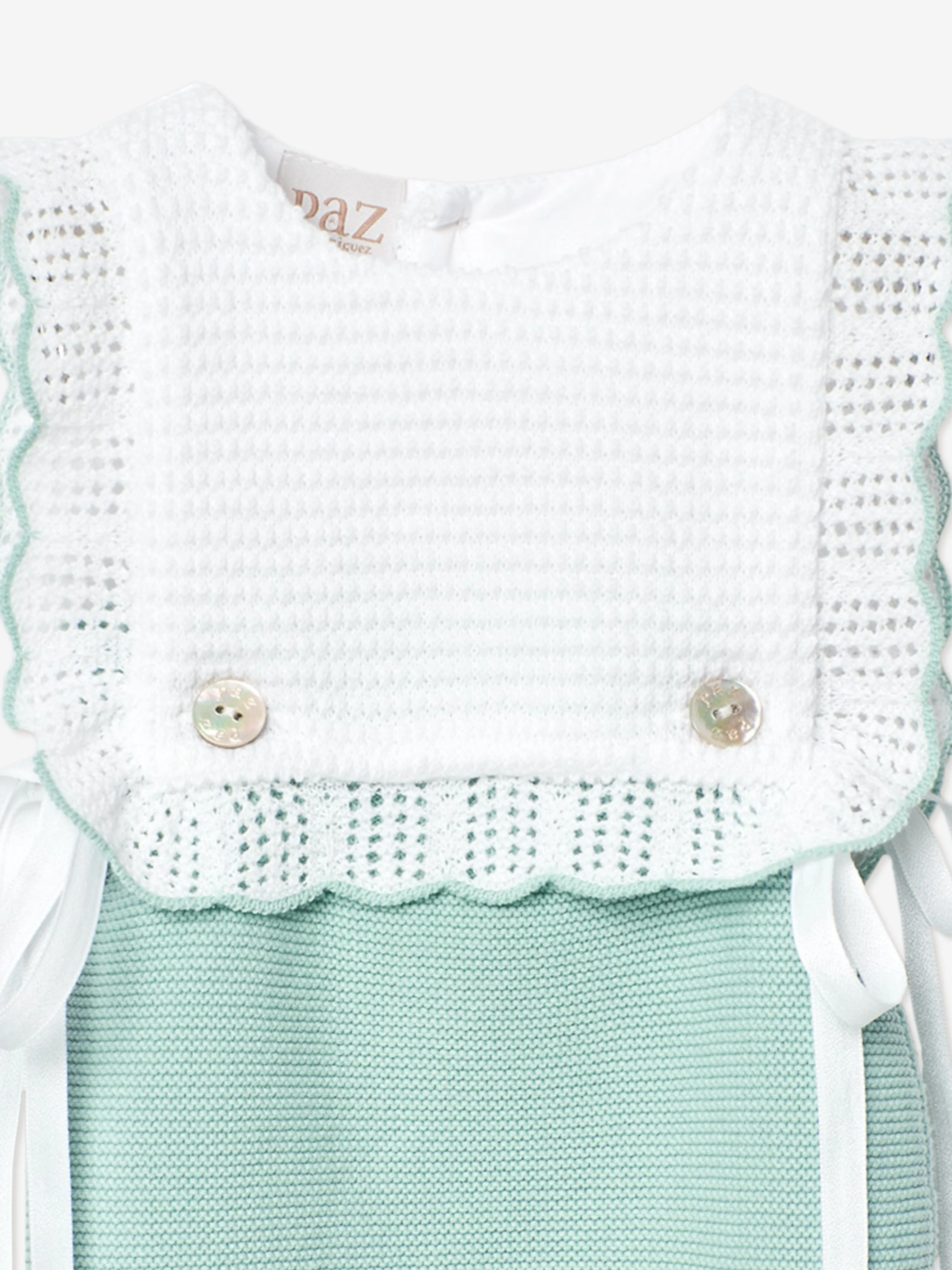 Baby Knitted Romper in Green