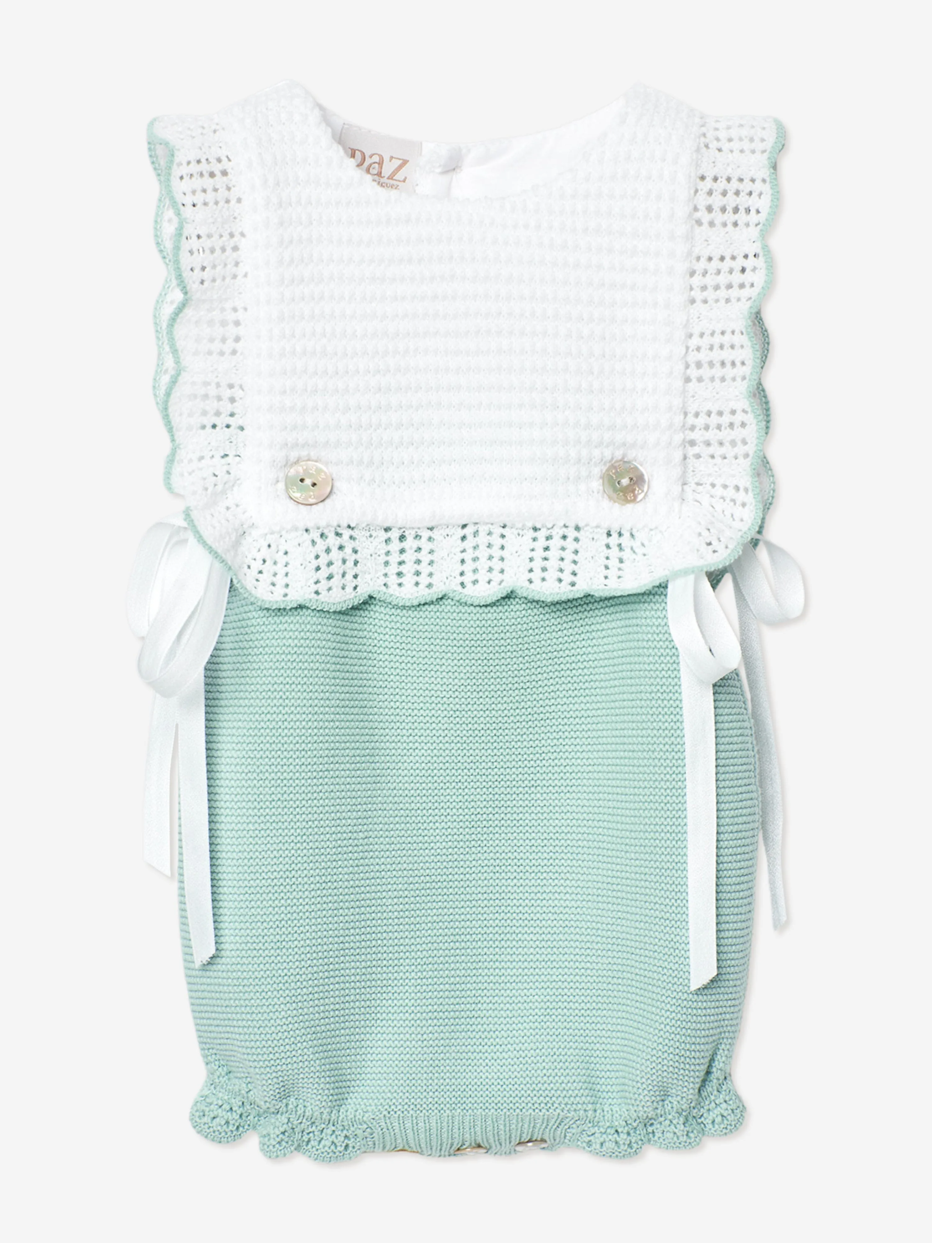 Baby Knitted Romper in Green