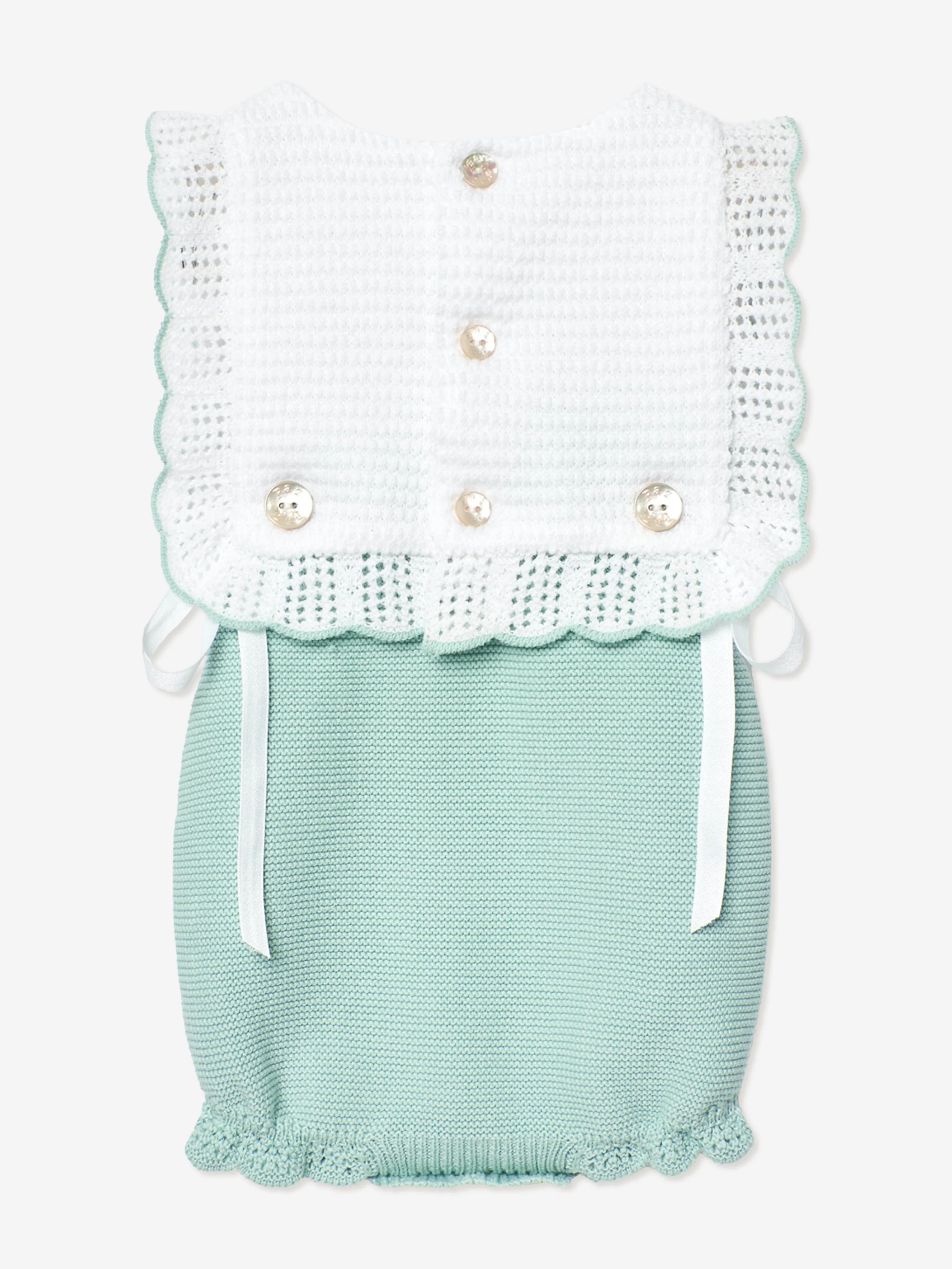 Baby Knitted Romper in Green