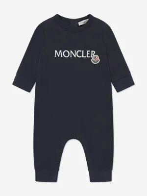 Baby Logo Romper in Navy