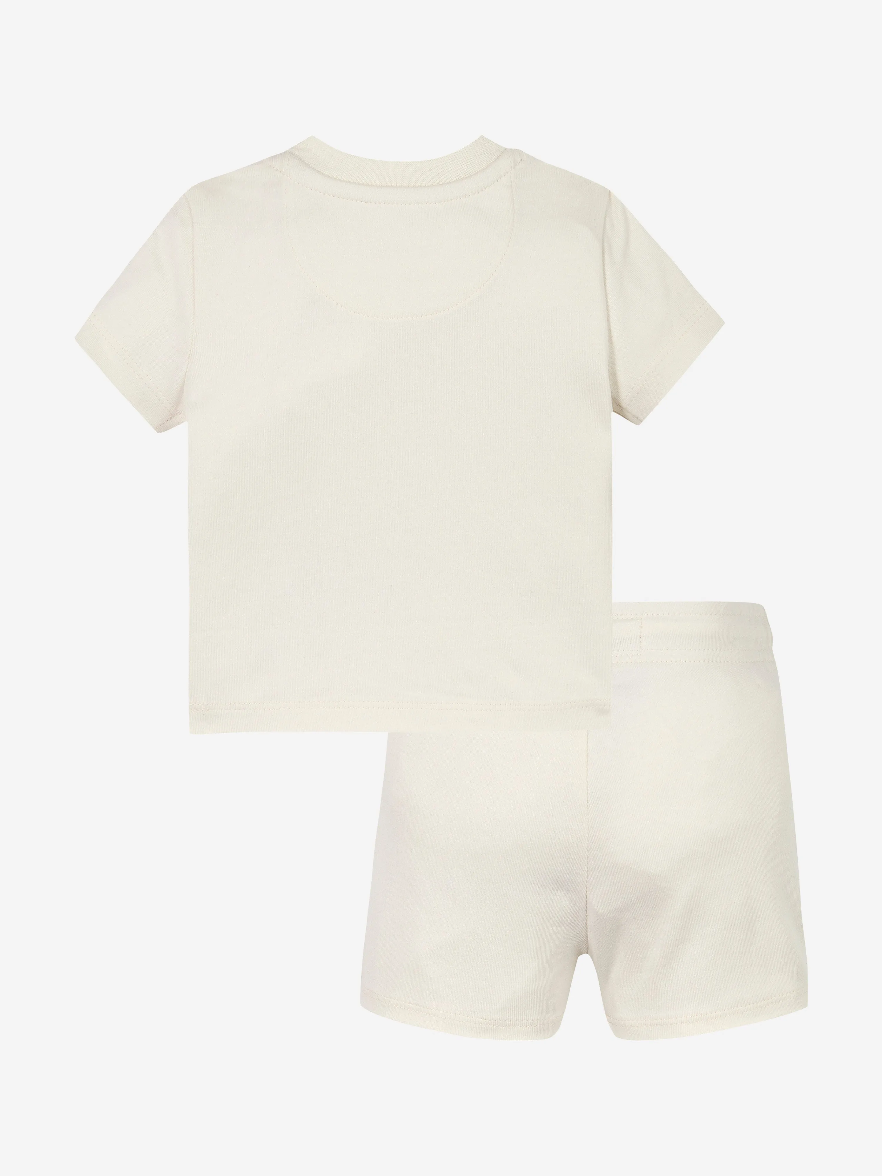 Baby Monogram Logo Short Set in Ivory