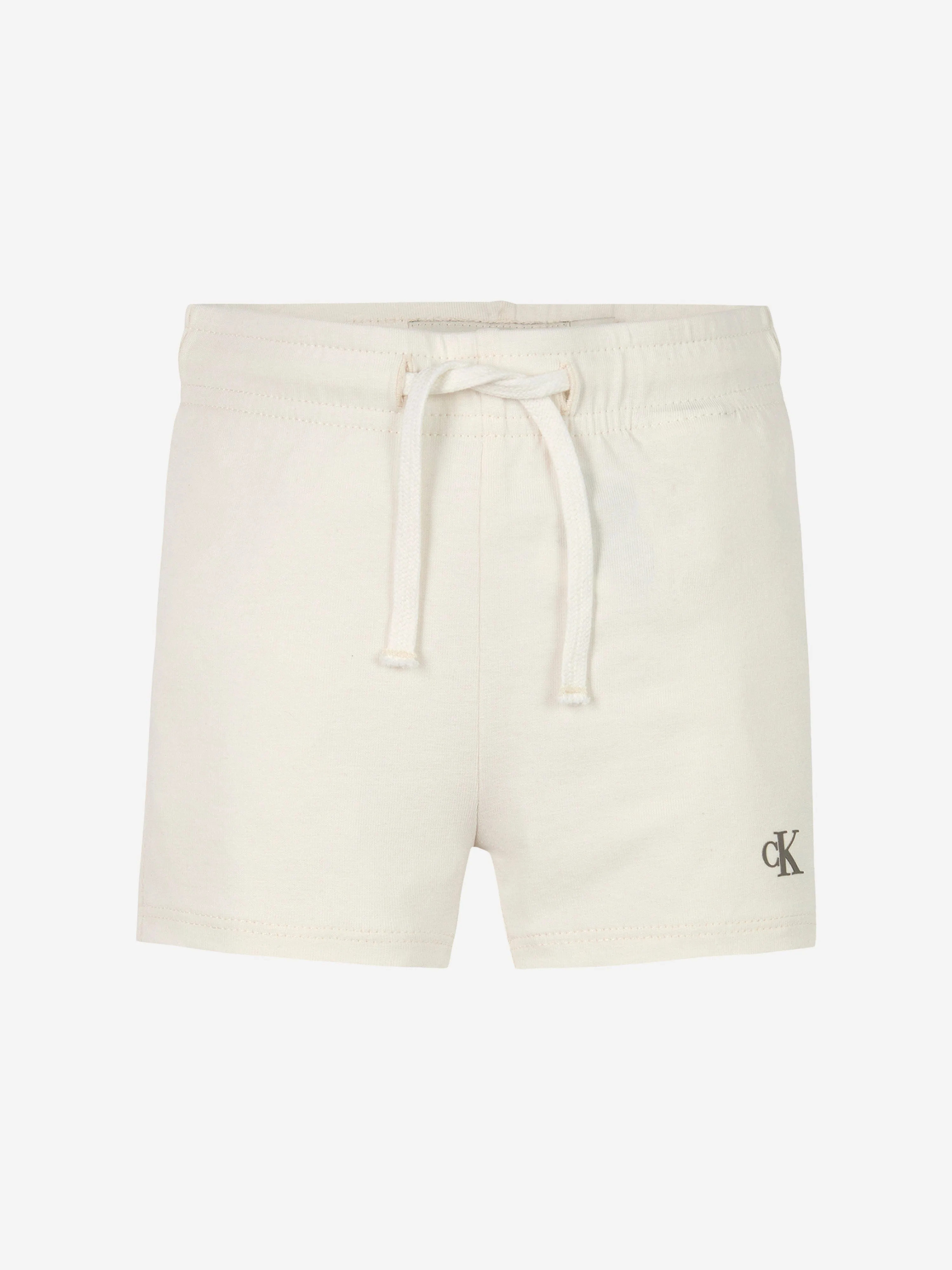 Baby Monogram Logo Short Set in Ivory