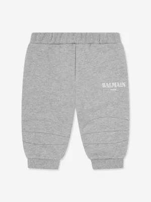 Balmain Baby Boys Logo Joggers in Grey