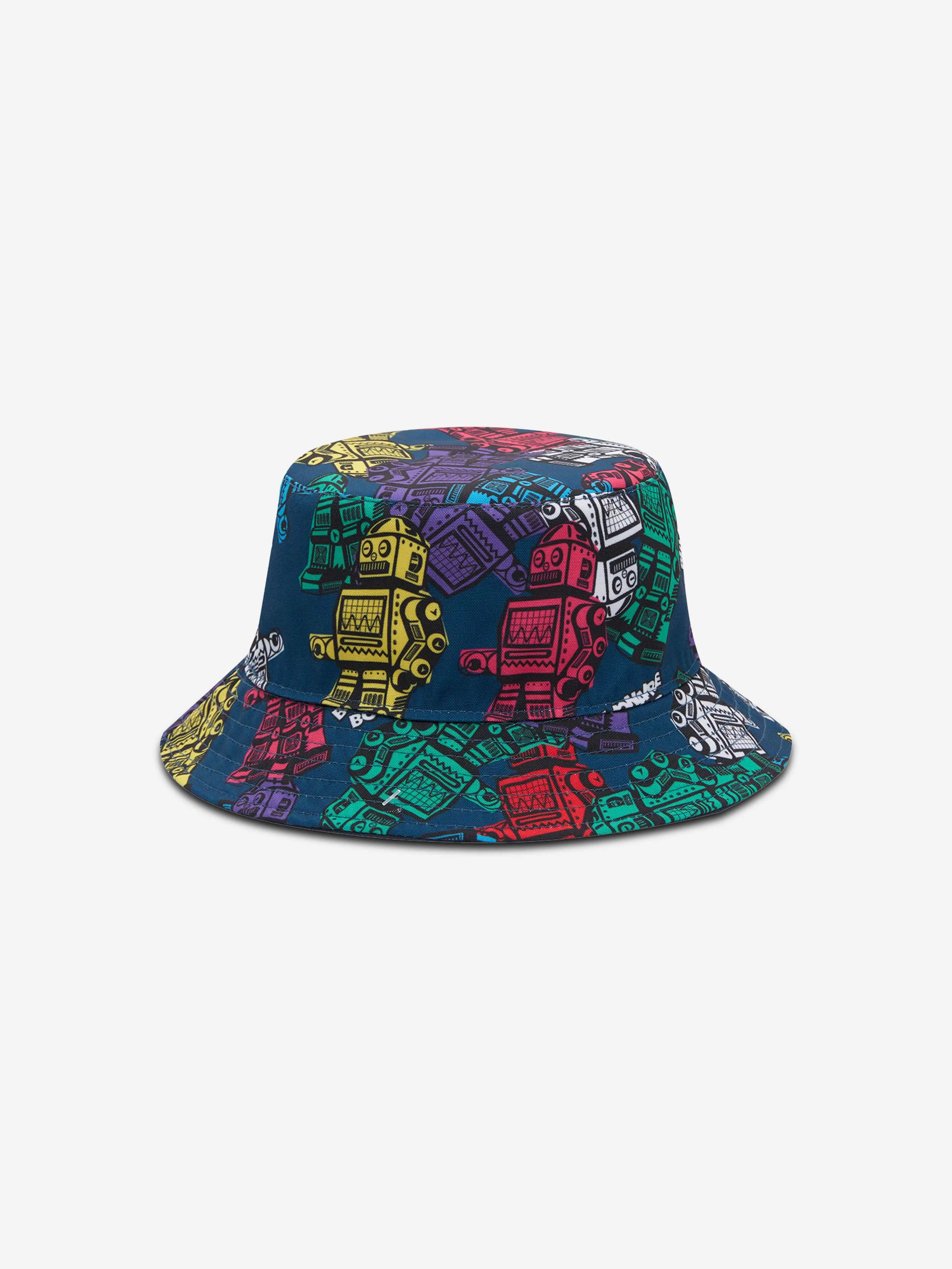 Billionaire Boys Club Kids Robot Print Reversible Bucket Hat in Multicolour