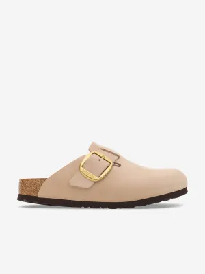 BIRKENSTOCK Boston Big Buckle Clogs in Beige