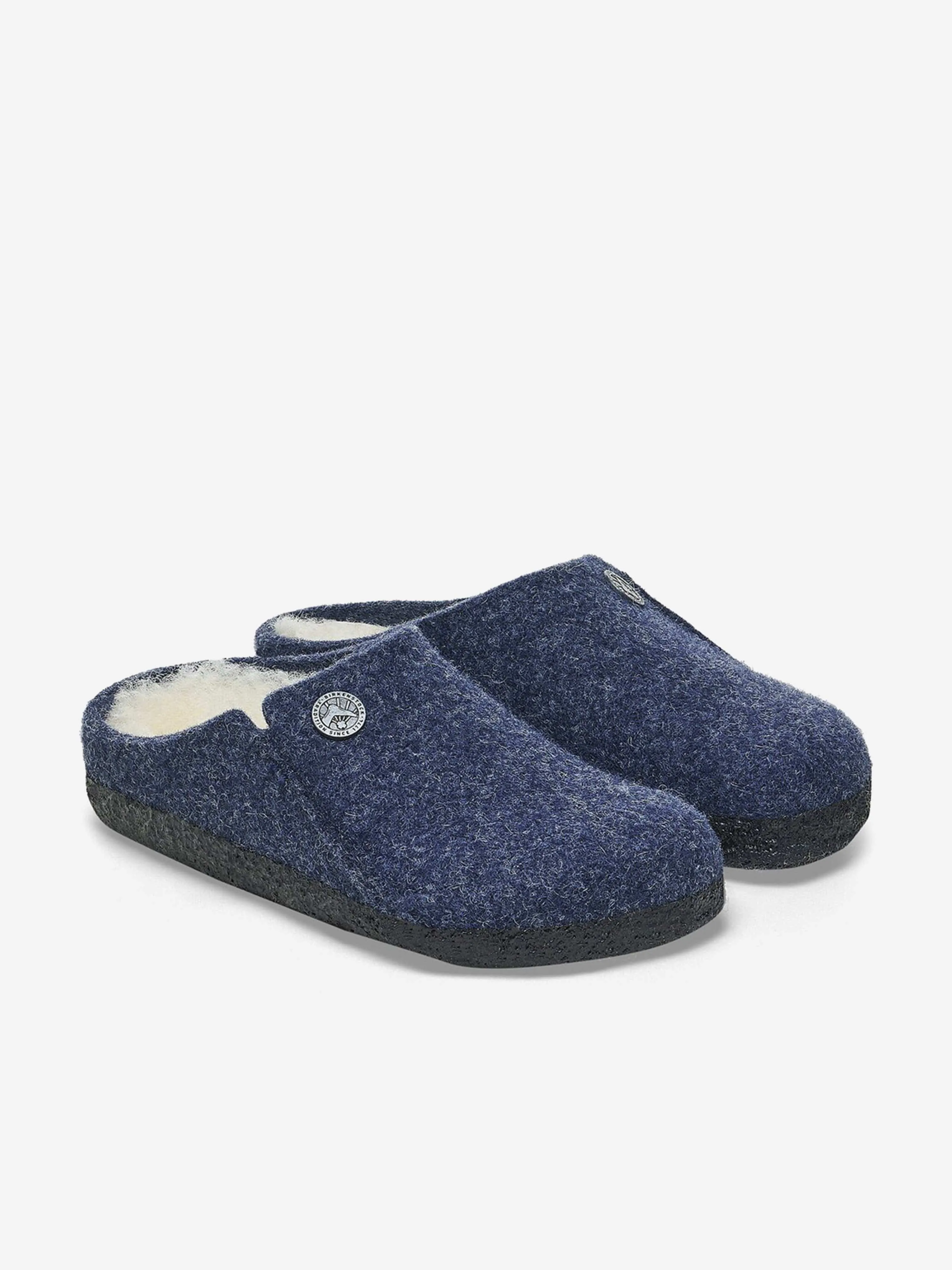 BIRKENSTOCK Boys Zermatt Shearling Slippers in Navy