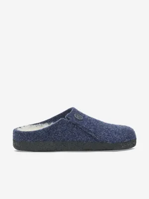 BIRKENSTOCK Boys Zermatt Shearling Slippers in Navy