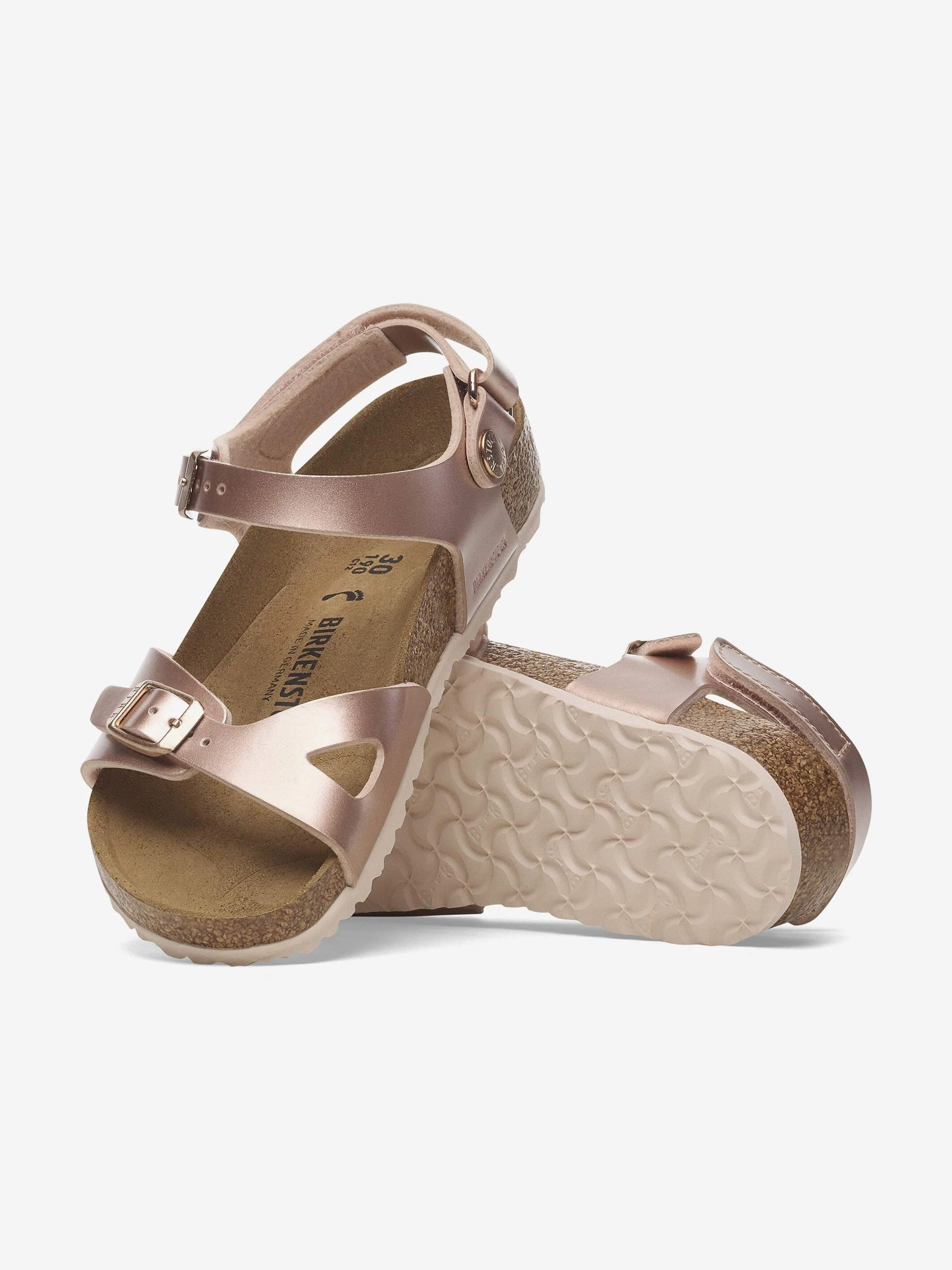 BIRKENSTOCK Girls Rio AS Metallic Sandals in Pink