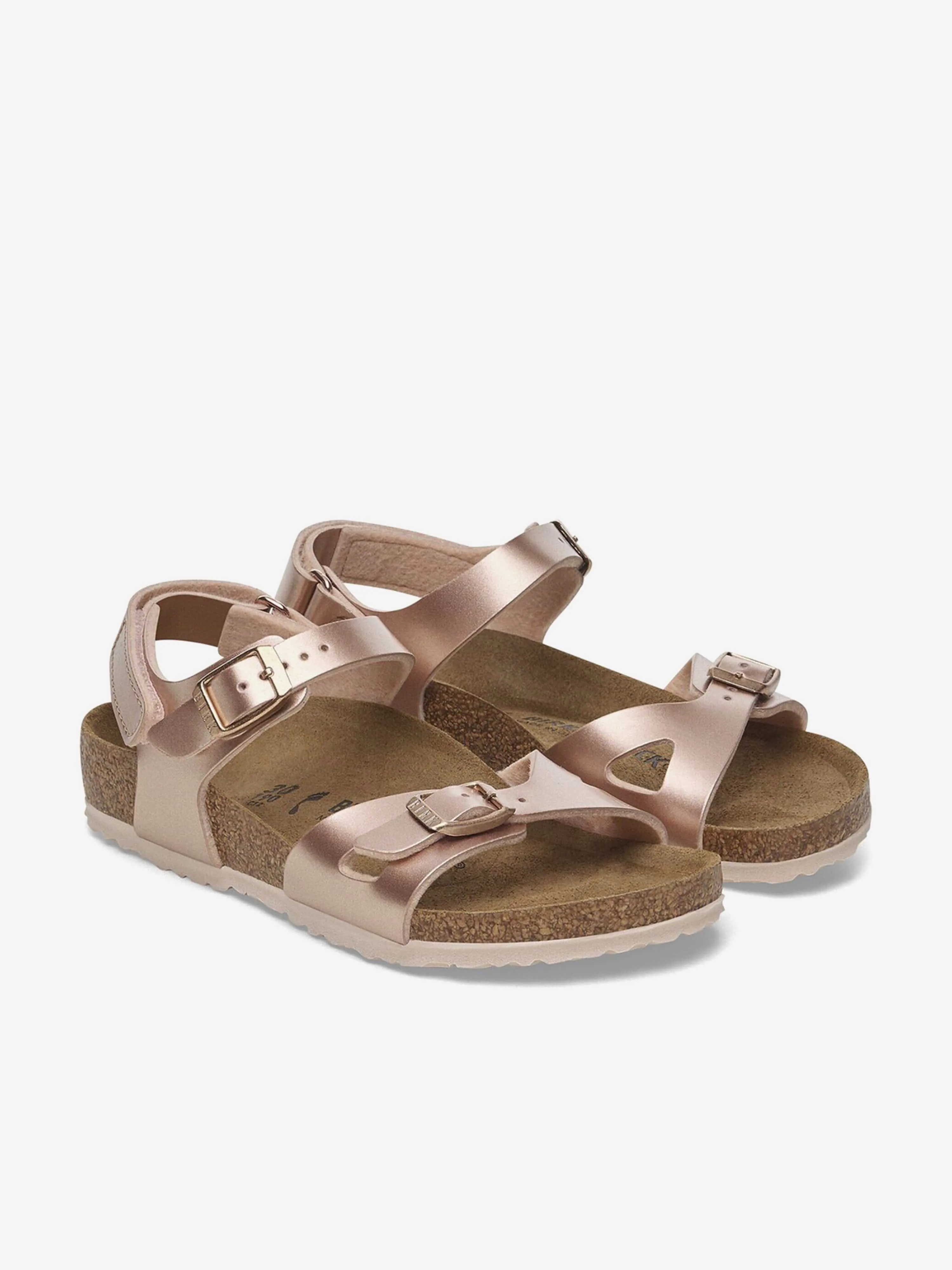 BIRKENSTOCK Girls Rio AS Metallic Sandals in Pink