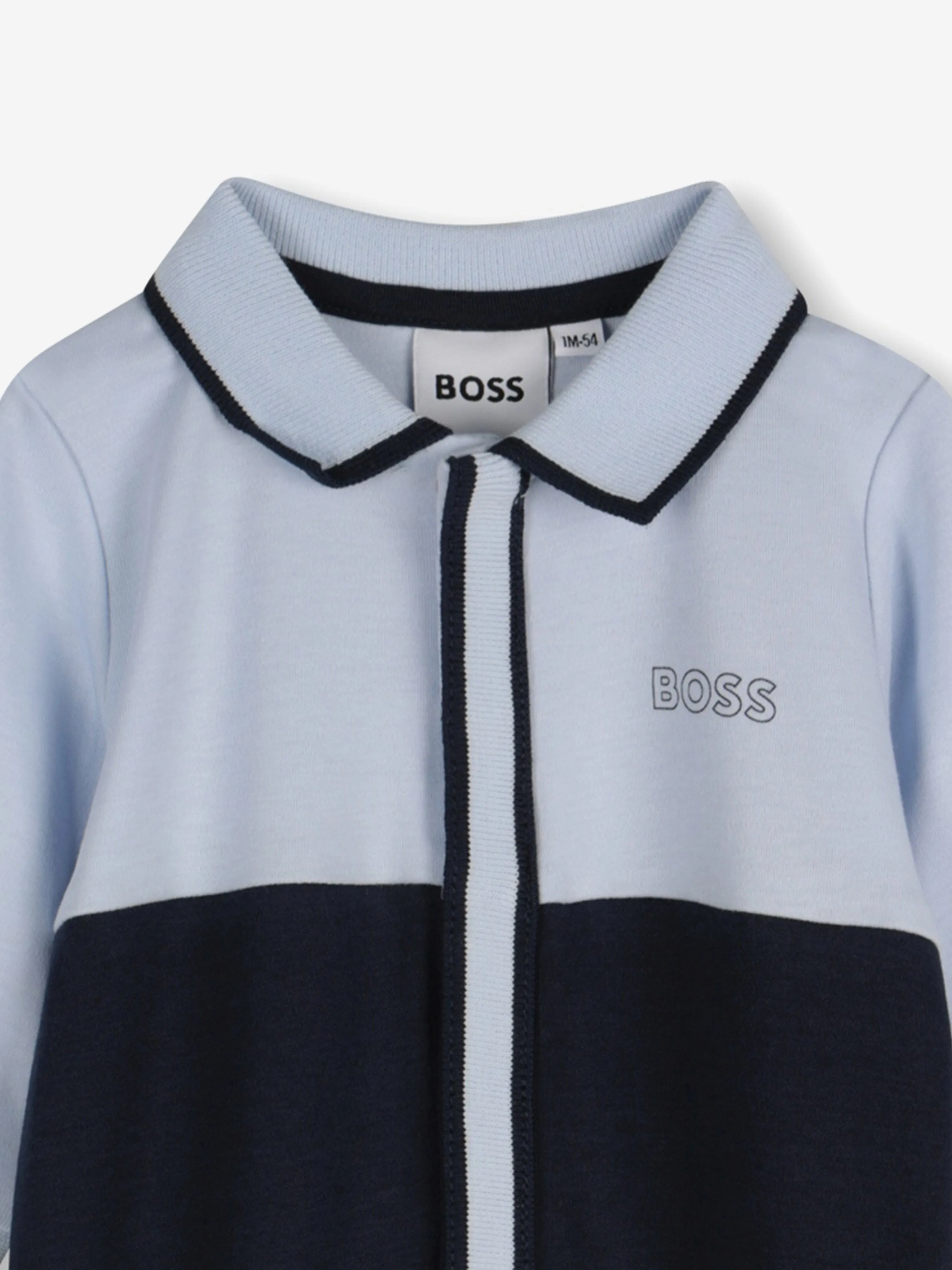 BOSS Baby Boys Colourblock Babygrow in Navy
