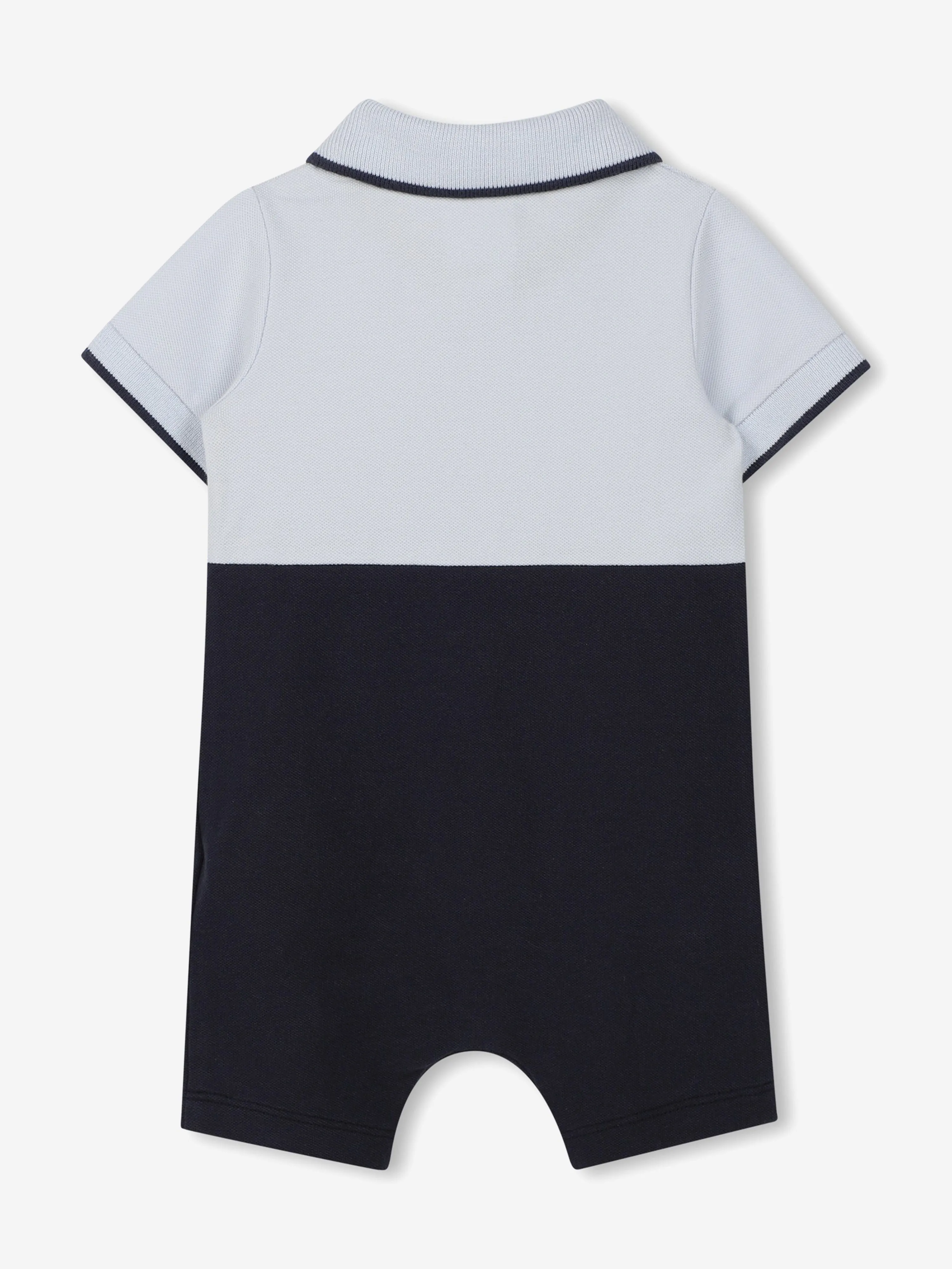 BOSS Baby Boys Logo Print Romper in Navy