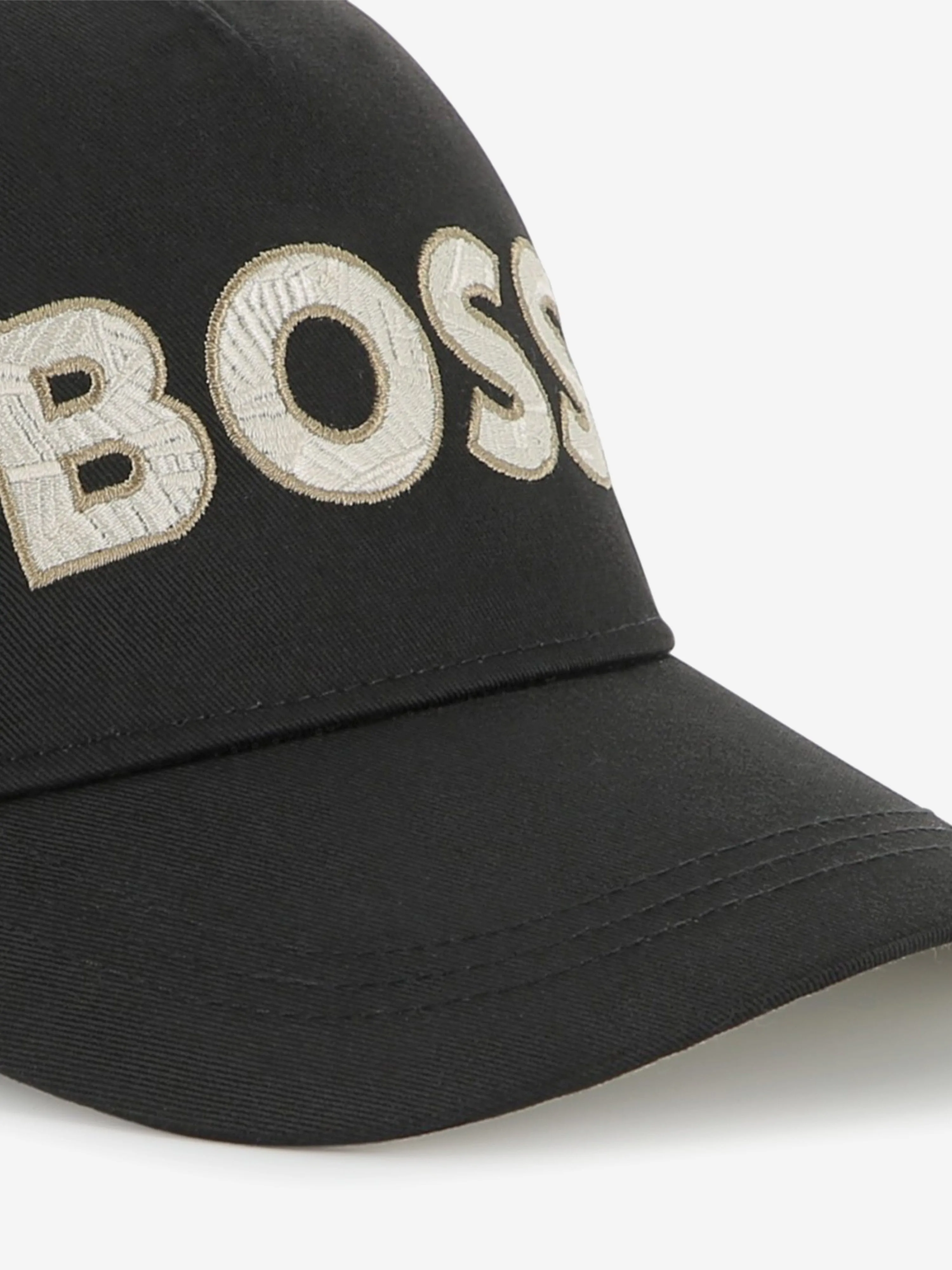 BOSS Boys Embroidered Logo Cap in Black