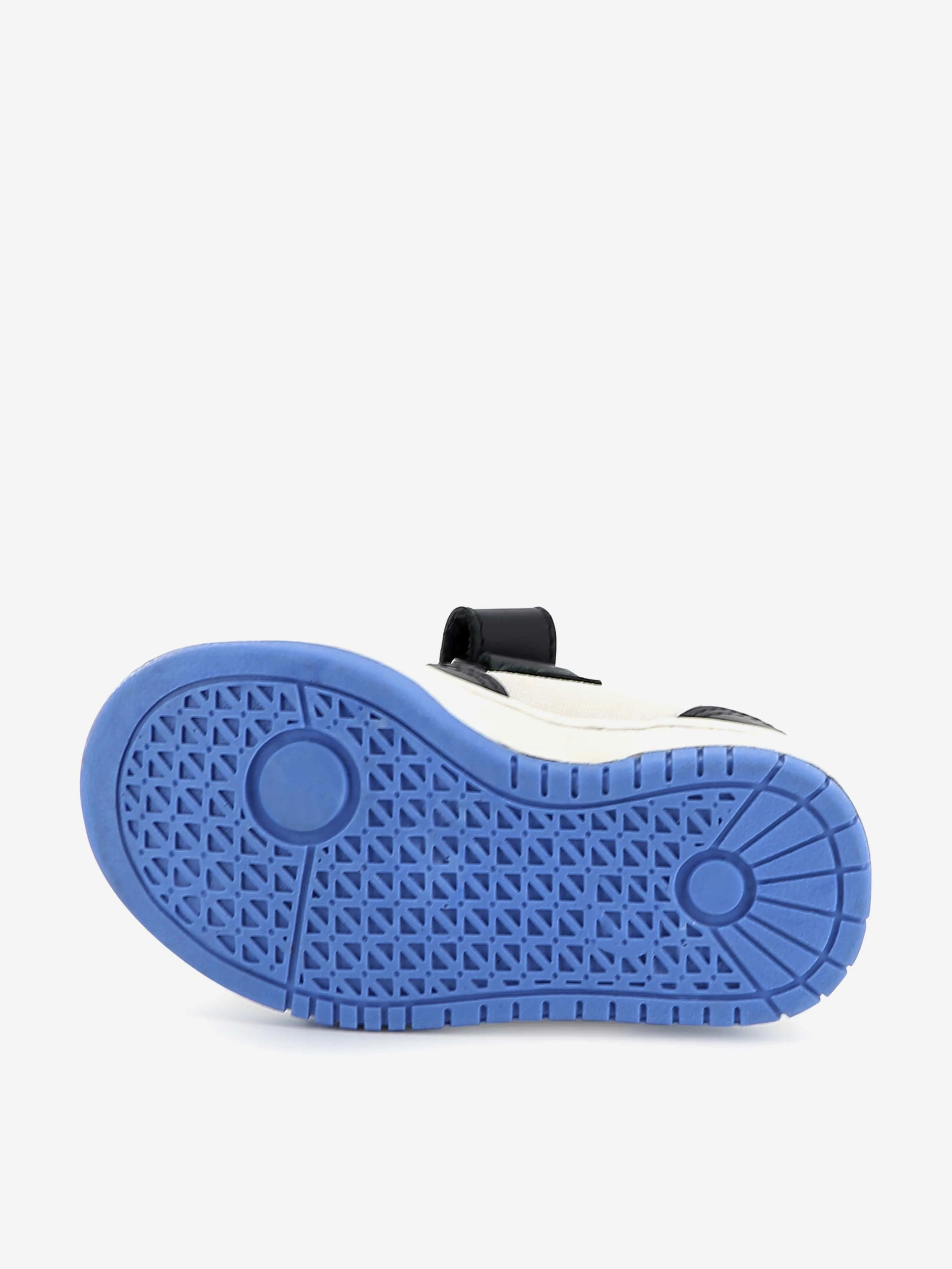 BOSS Boys Leather Logo Trainers in Navy