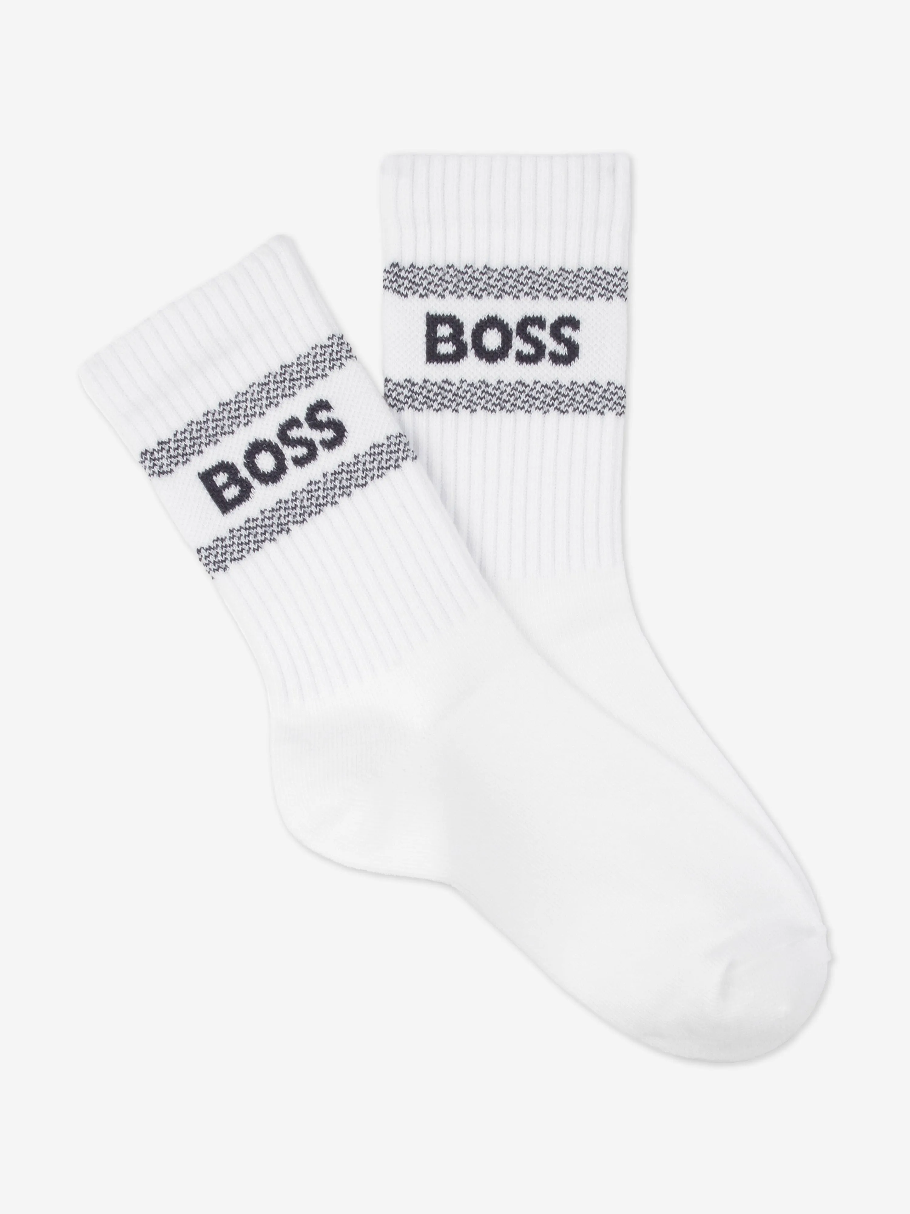 BOSS Boys Logo Socks Set (2 Pairs) in Navy