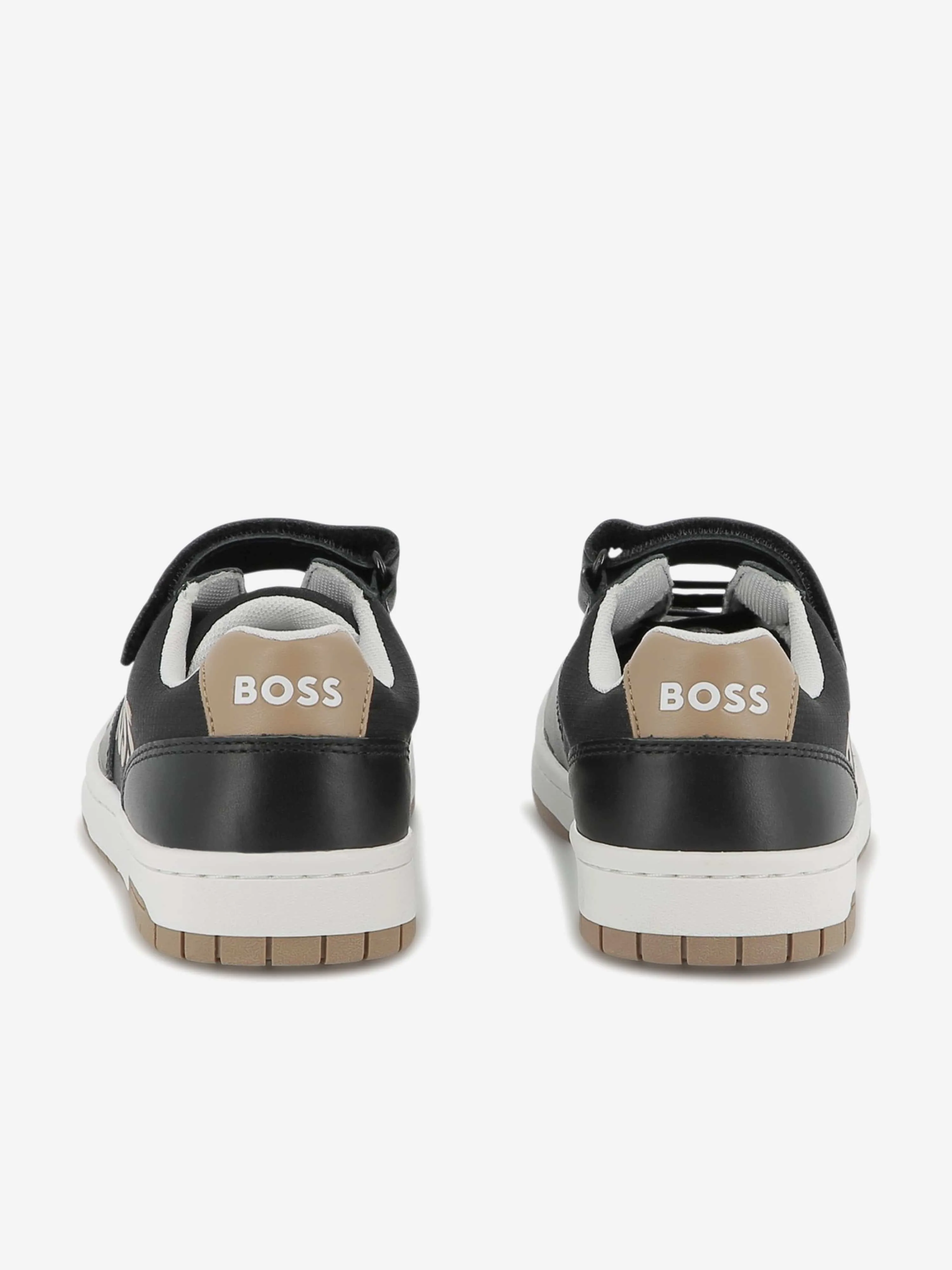 BOSS Boys Logo Trainers in Black