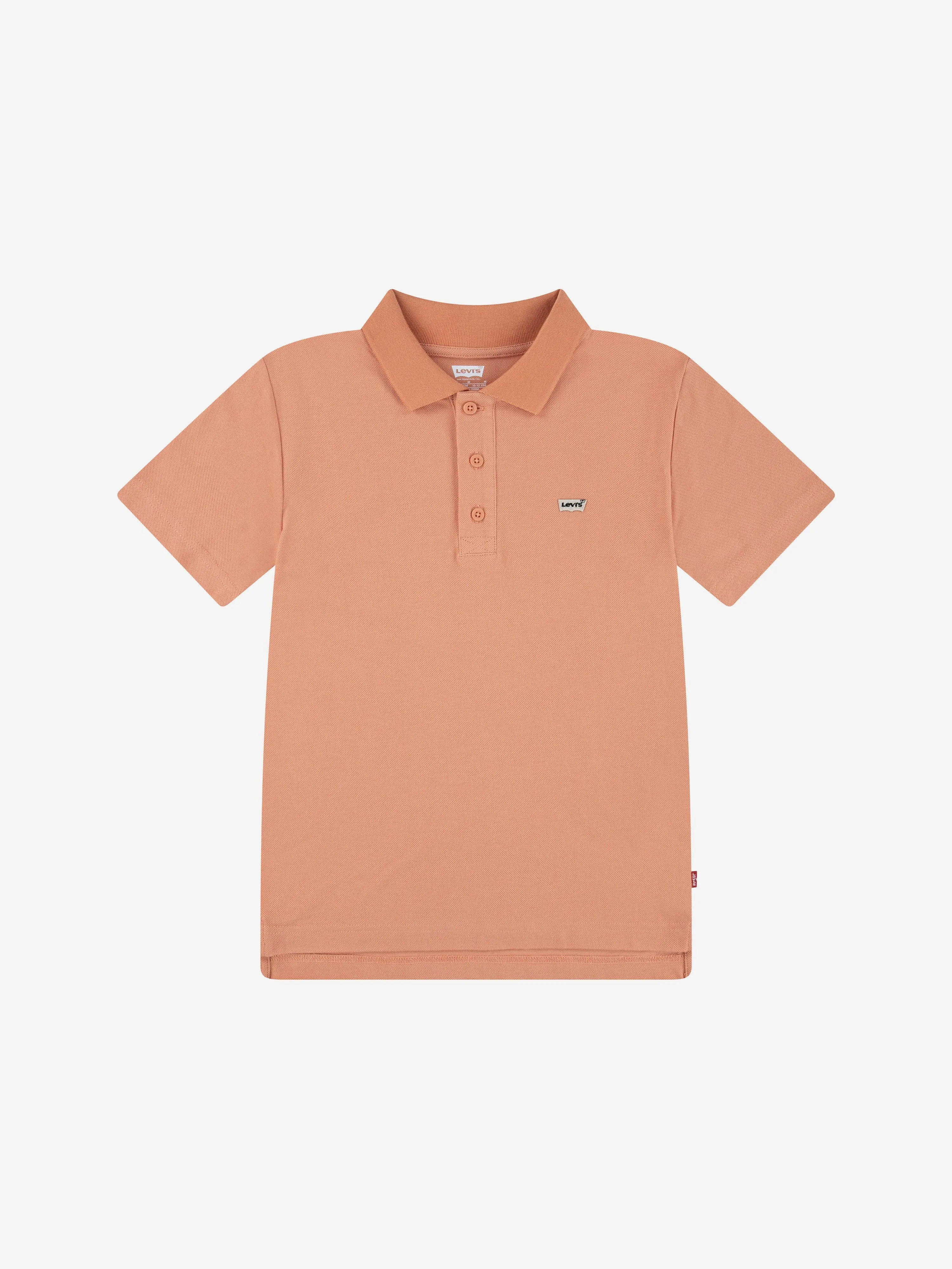 Boys Back Neck Tape Polo Shirt in Orange