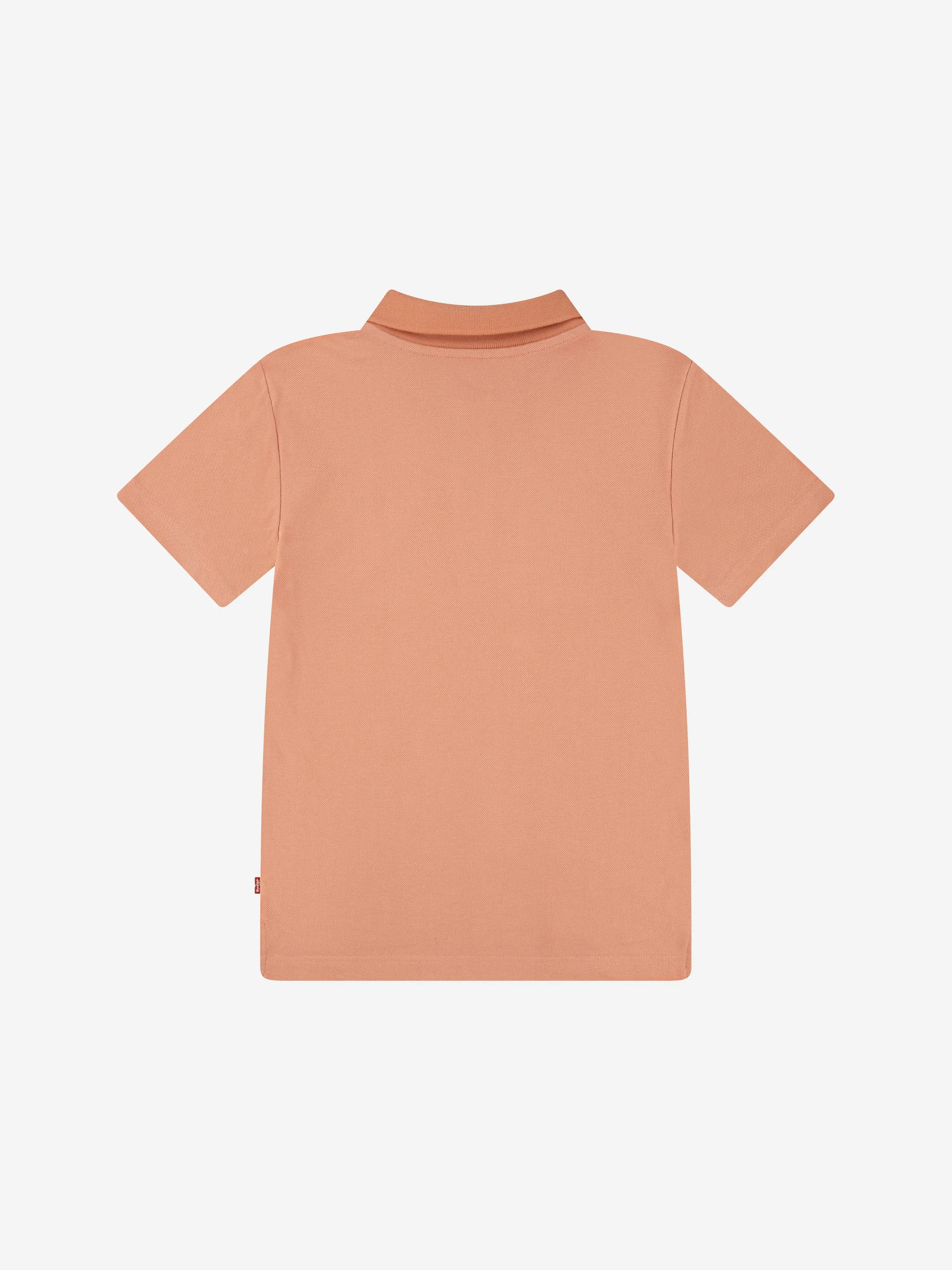 Boys Back Neck Tape Polo Shirt in Orange