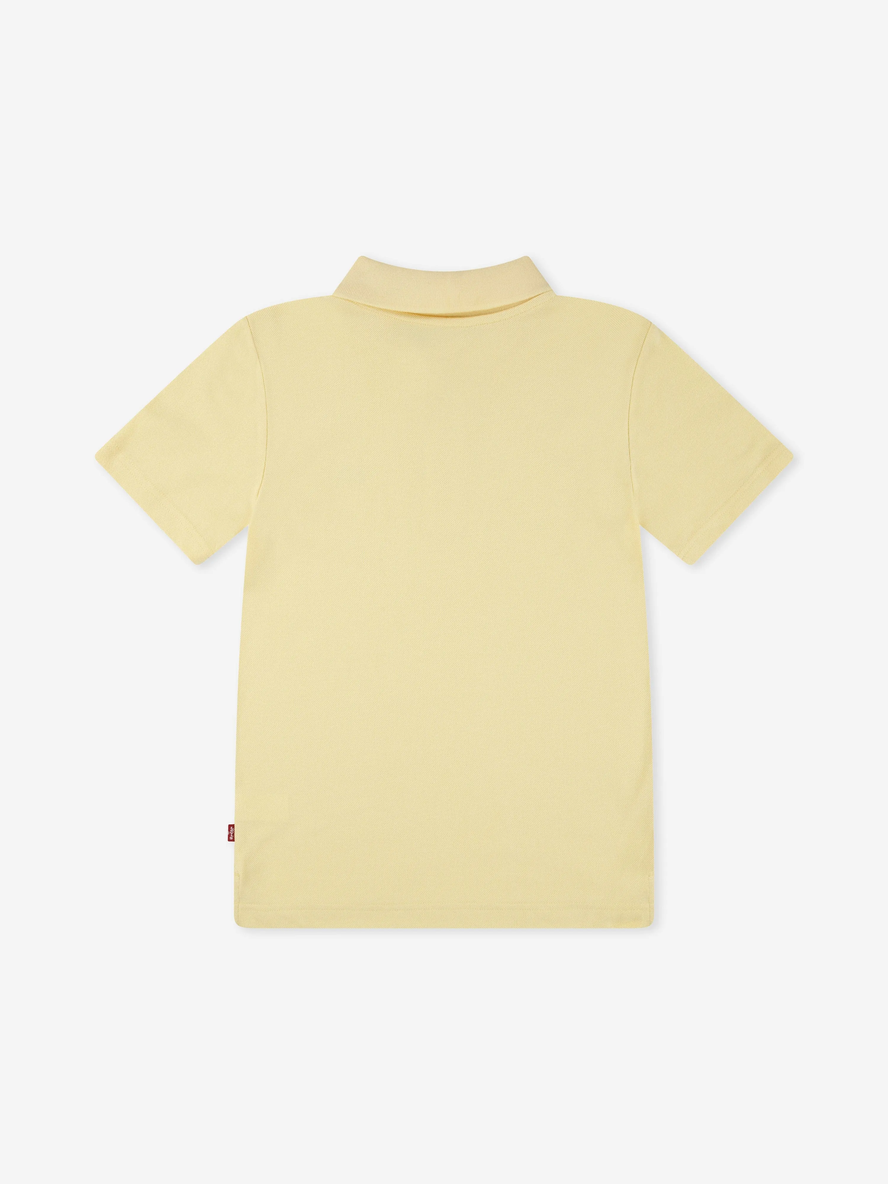 Boys Back Neck Tape Polo Shirt in Yellow