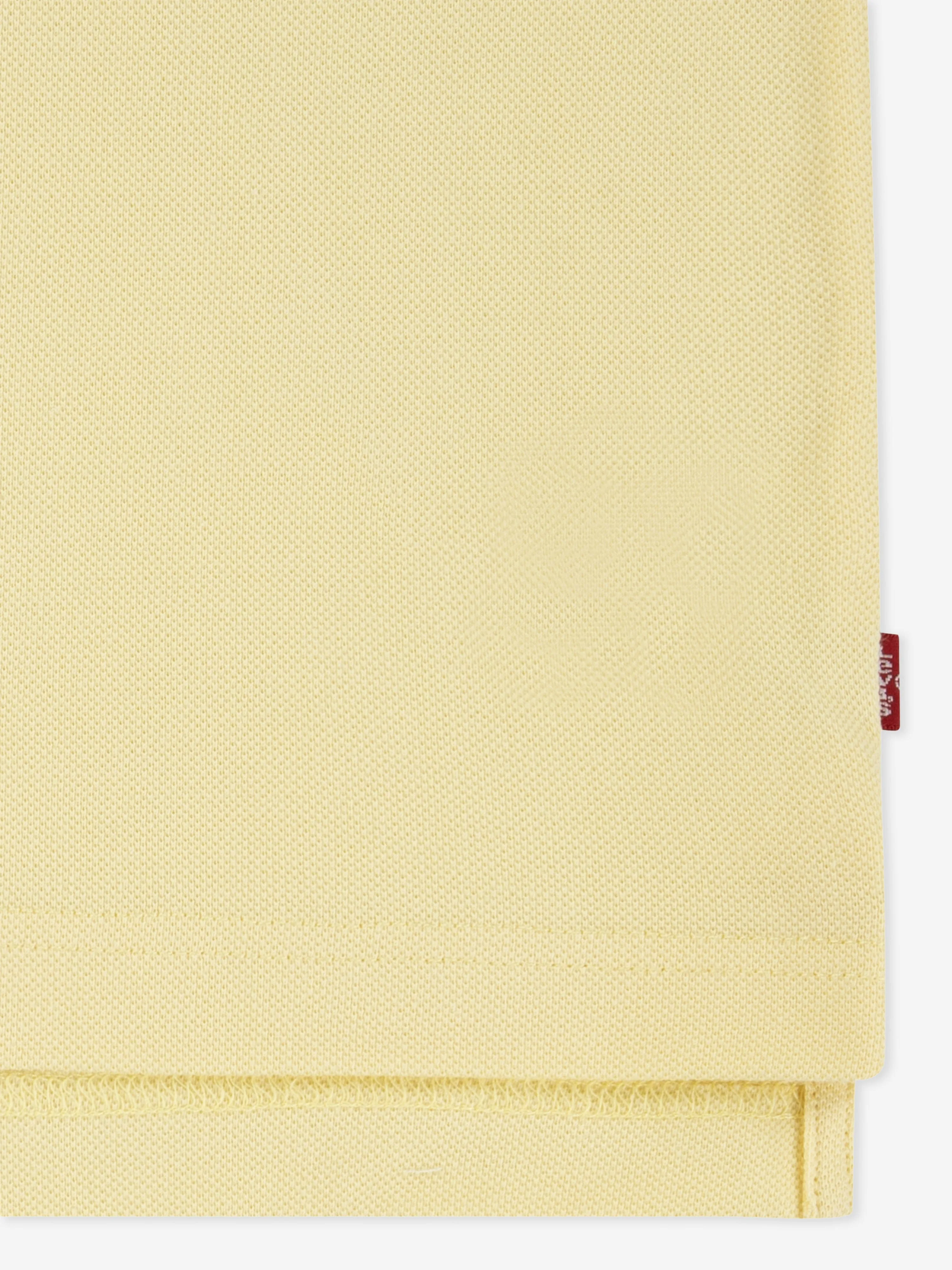 Boys Back Neck Tape Polo Shirt in Yellow
