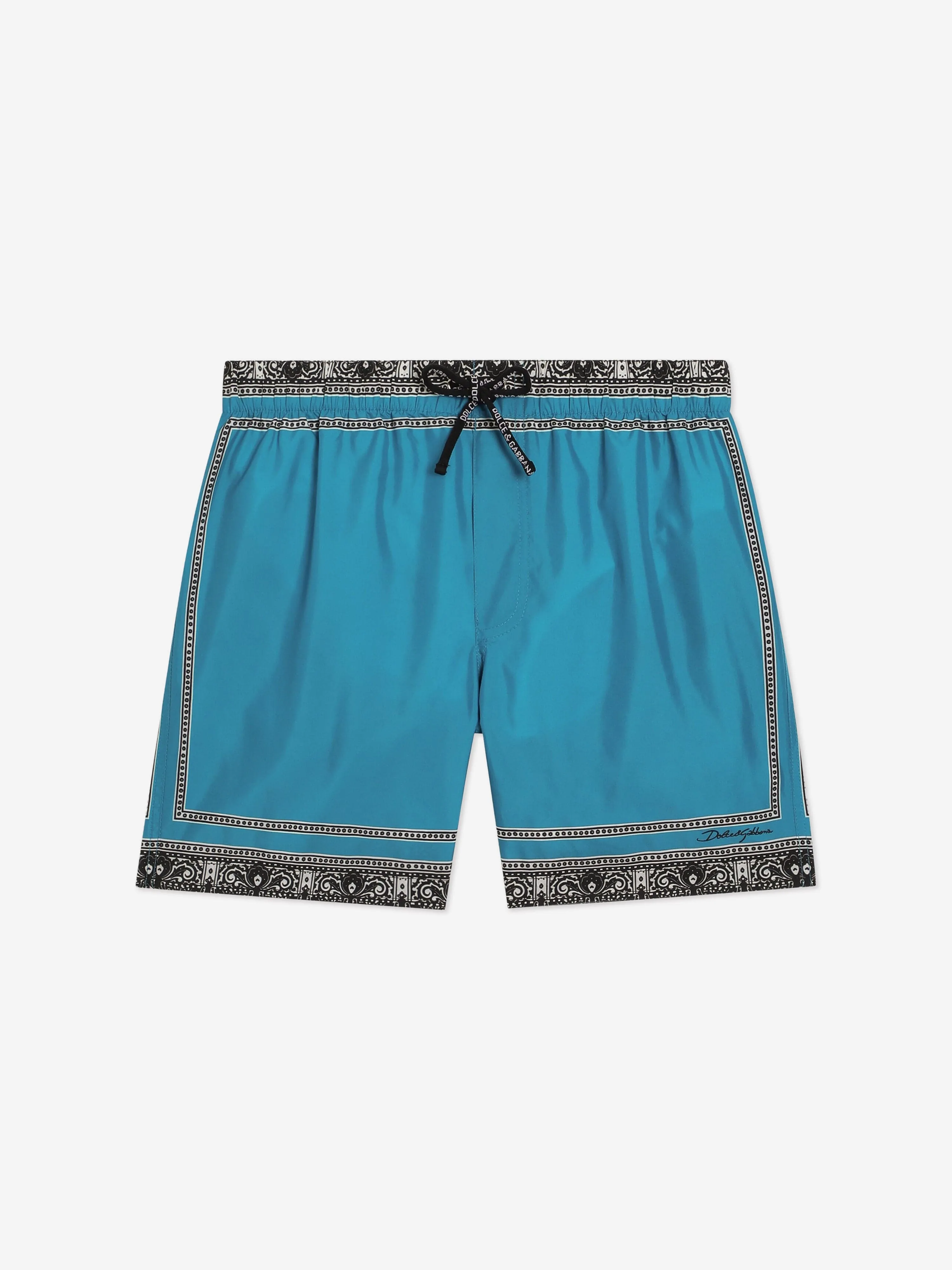 Boys Bandana Print Swim Shorts in Blue