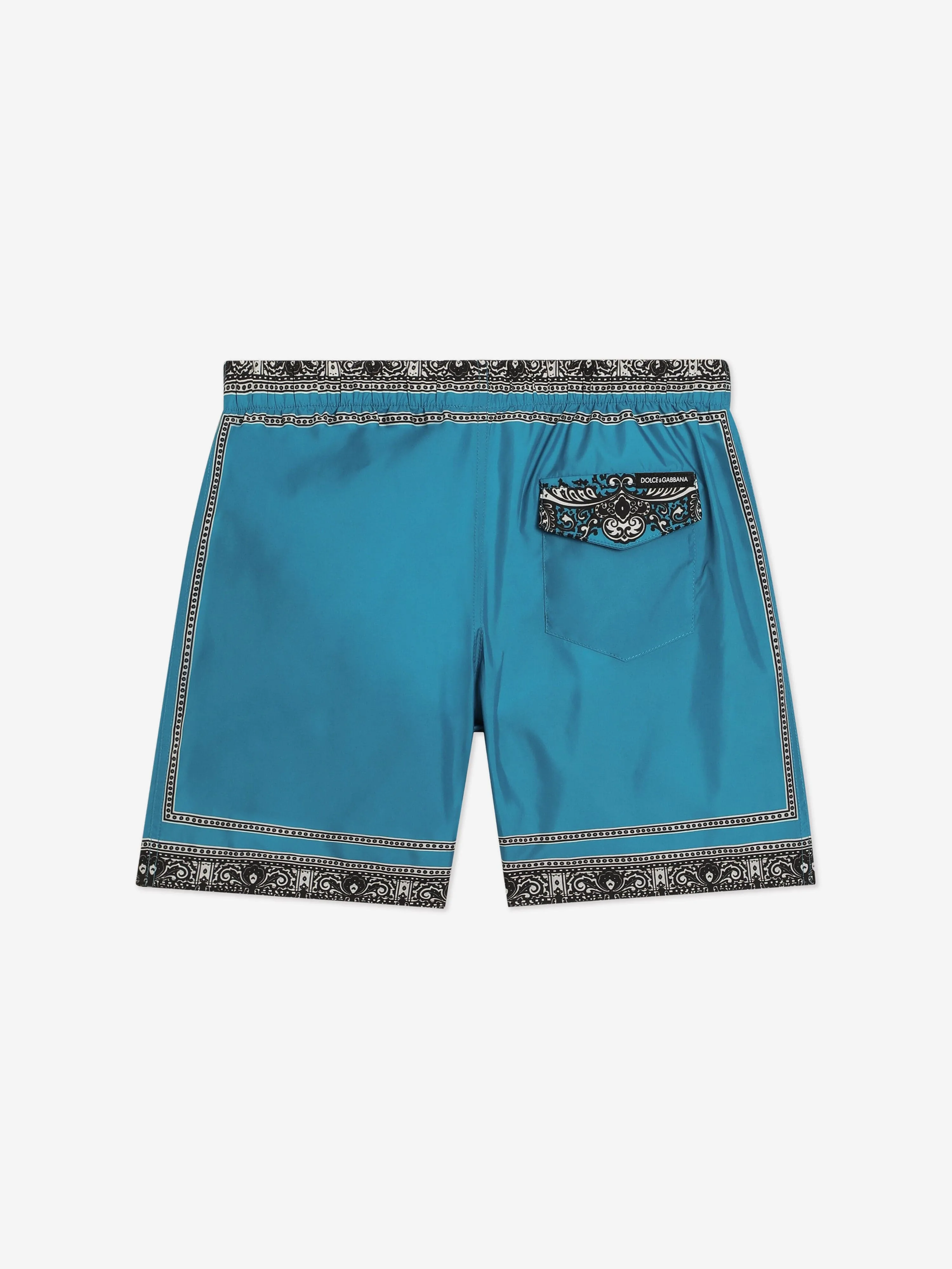 Boys Bandana Print Swim Shorts in Blue