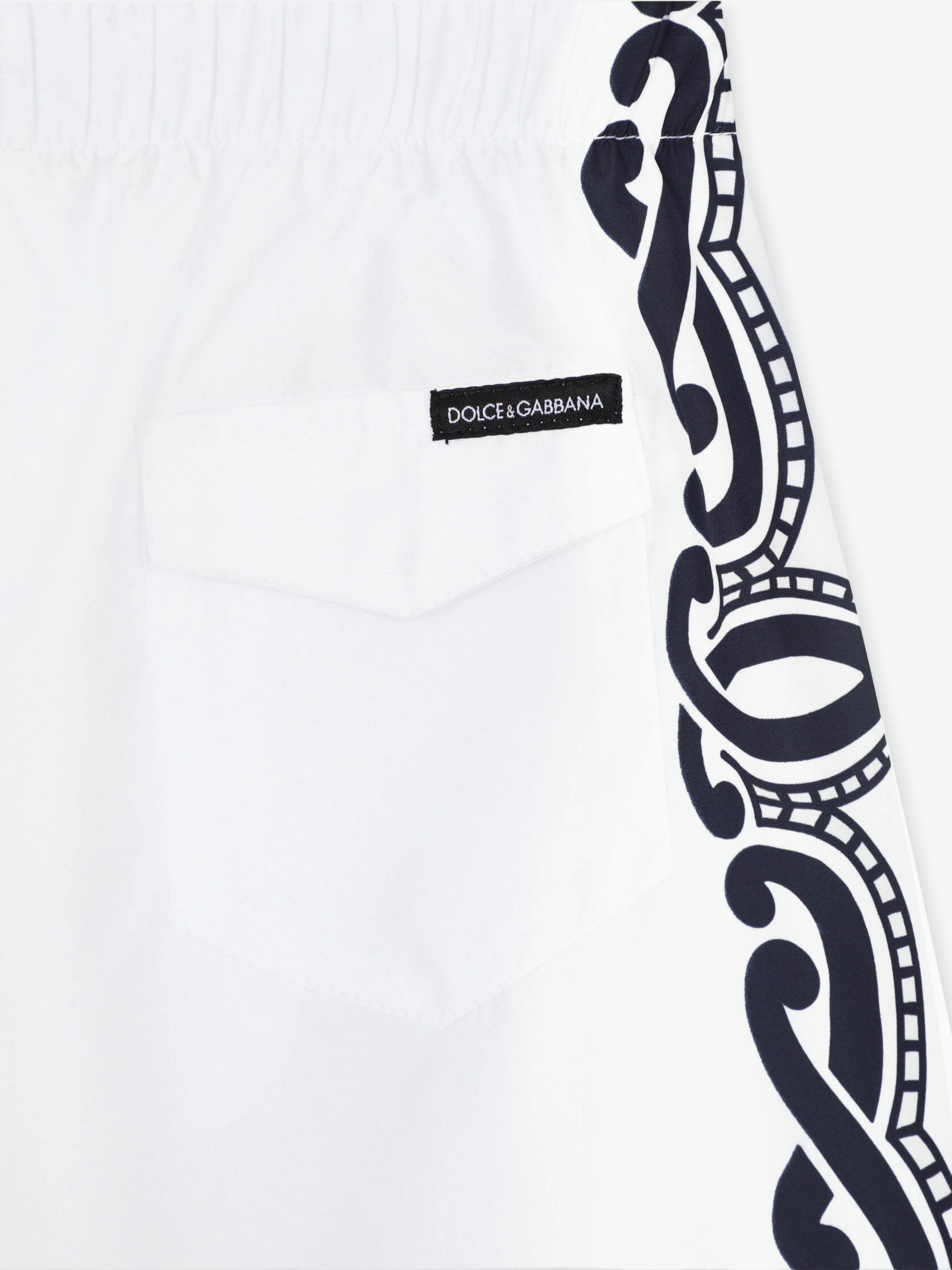 Boys Bandana Print Swim Shorts in White
