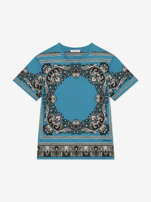 Boys Bandana Print T-Shirt in Blue