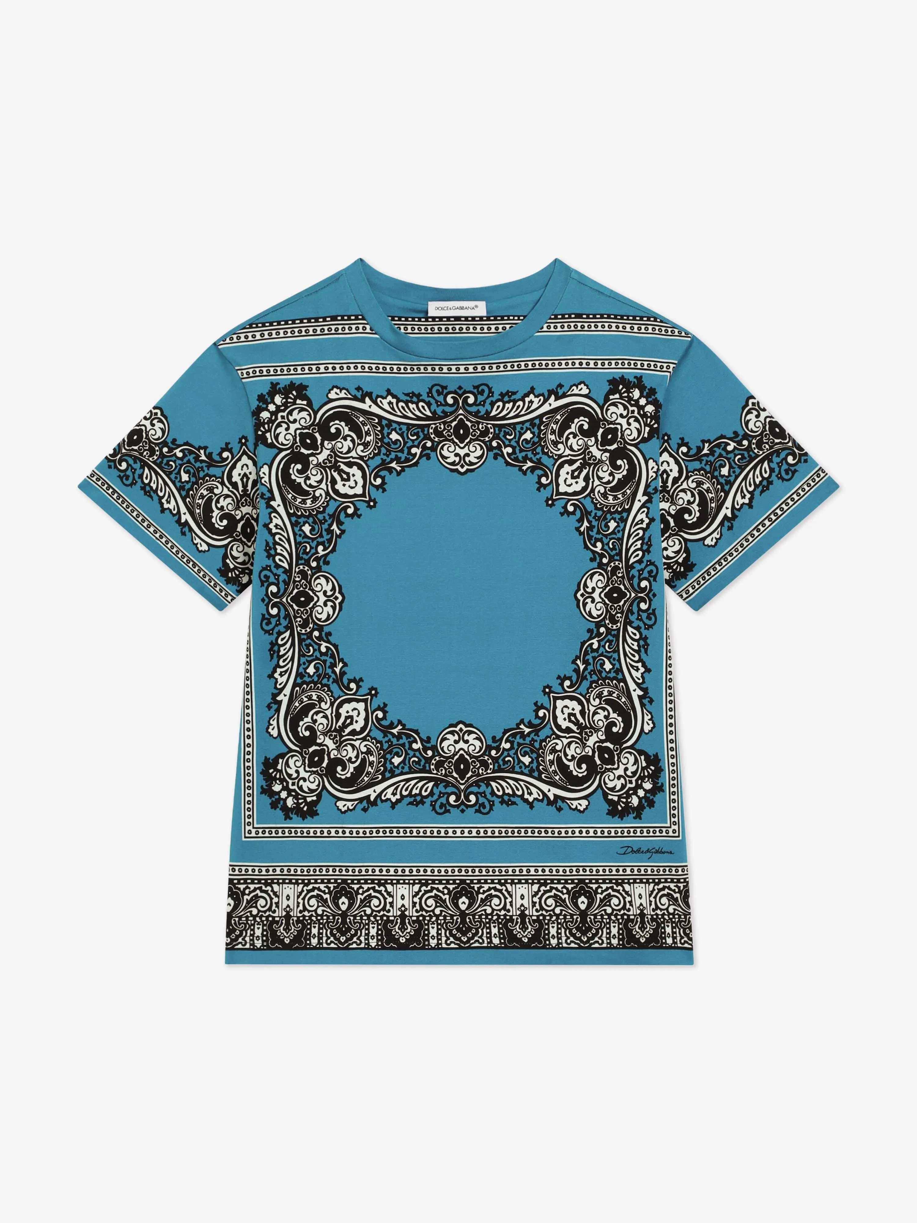 Boys Bandana Print T-Shirt in Blue