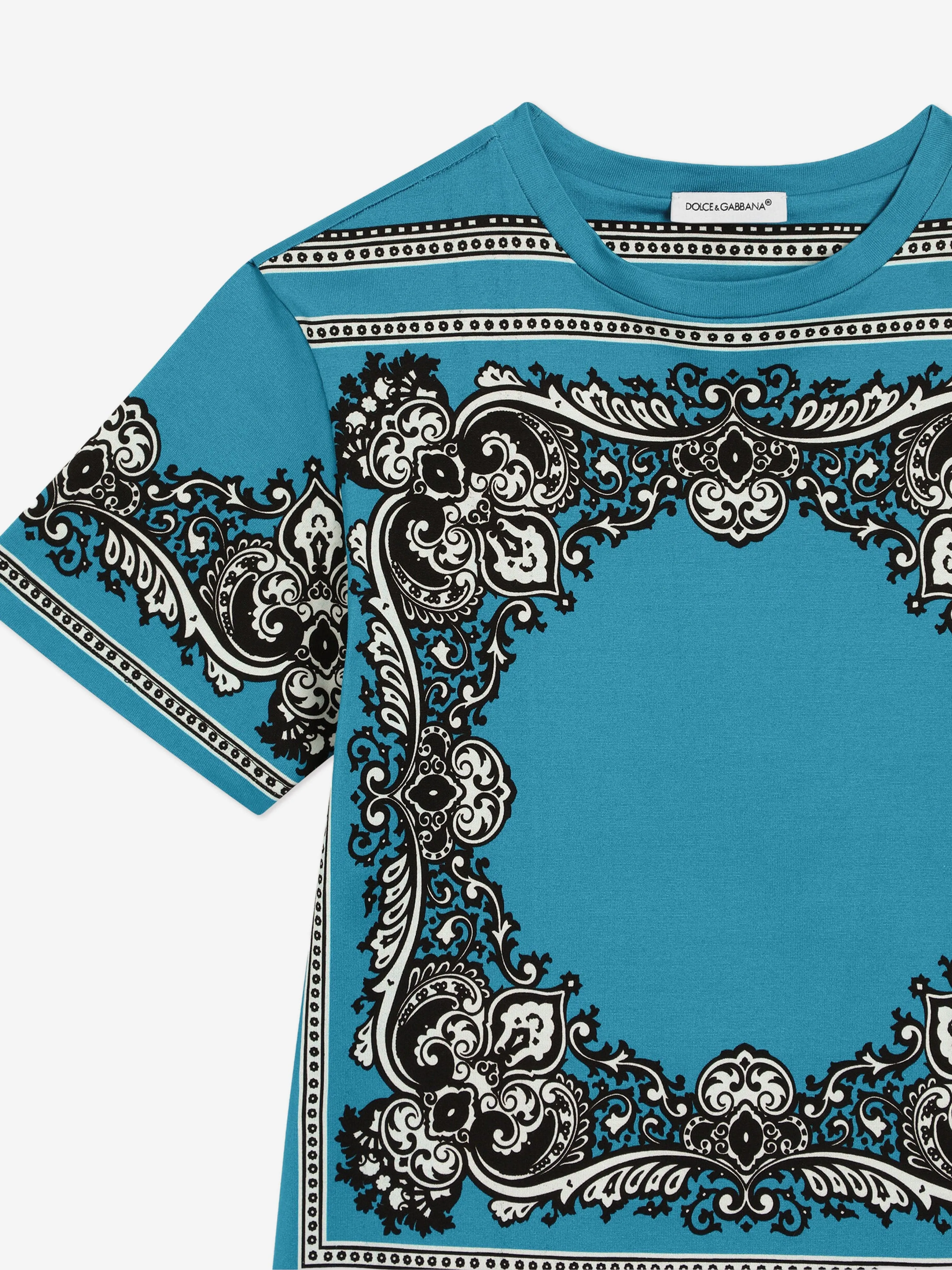 Boys Bandana Print T-Shirt in Blue