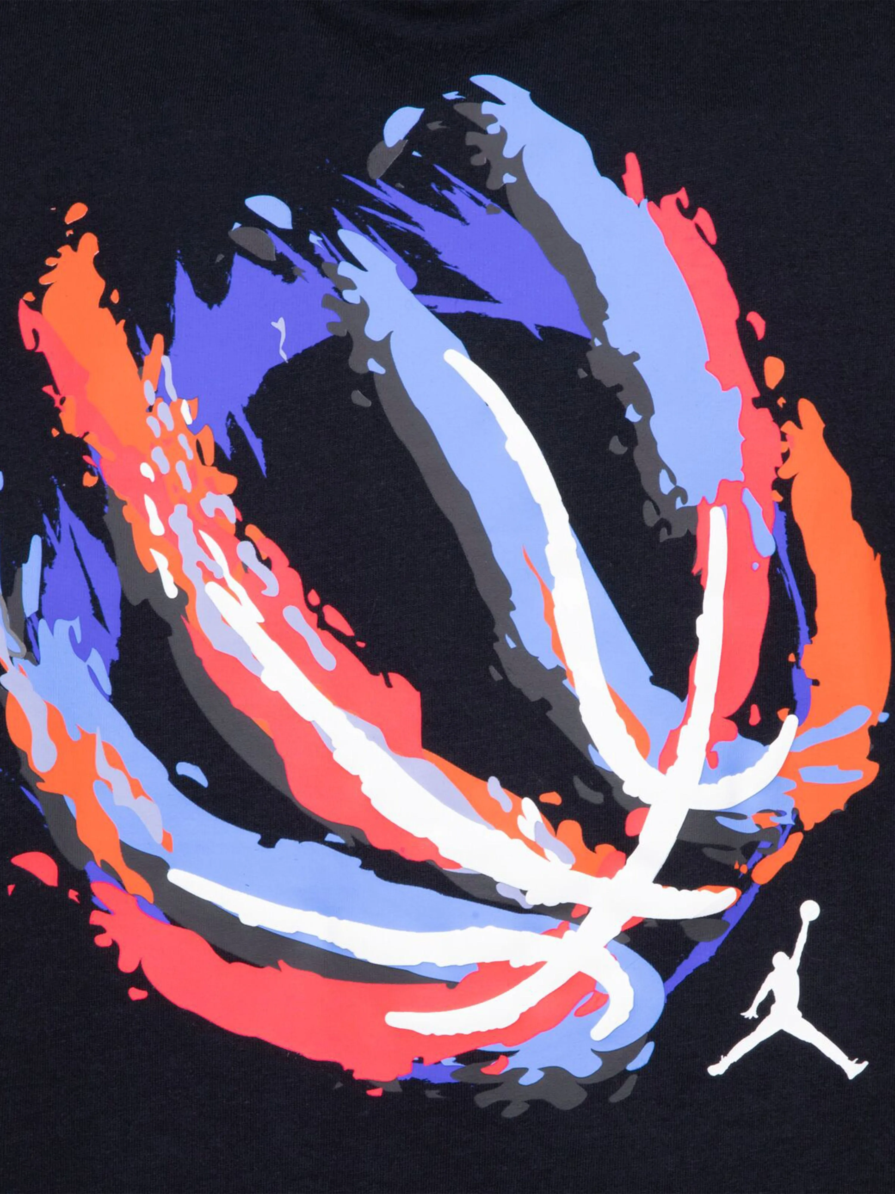 Boys Basketball Fire T-Shirt in Black