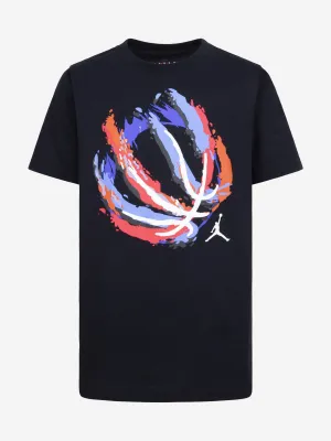 Boys Basketball Fire T-Shirt in Black