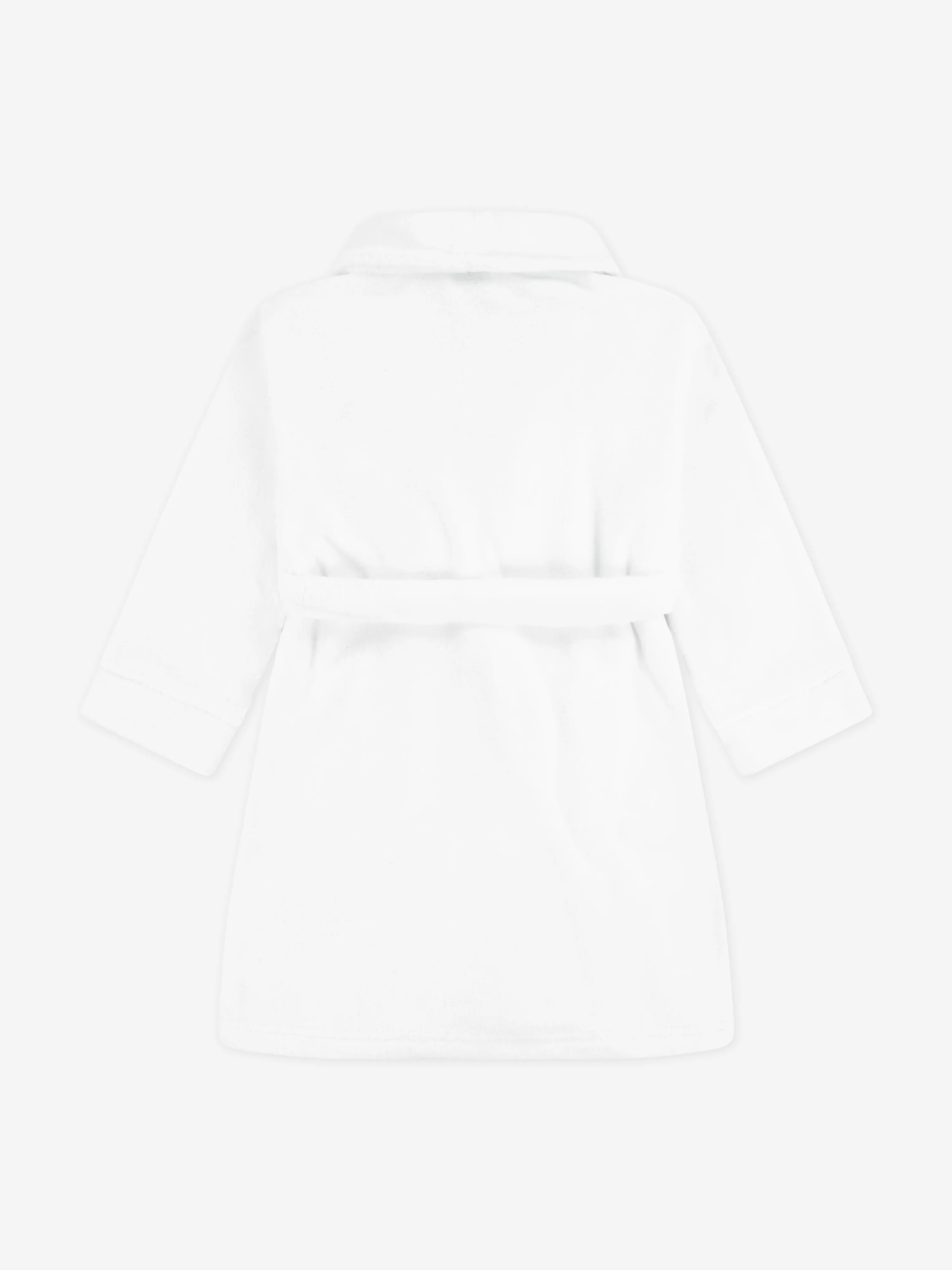 Boys Bear Patch Bathrobe in White