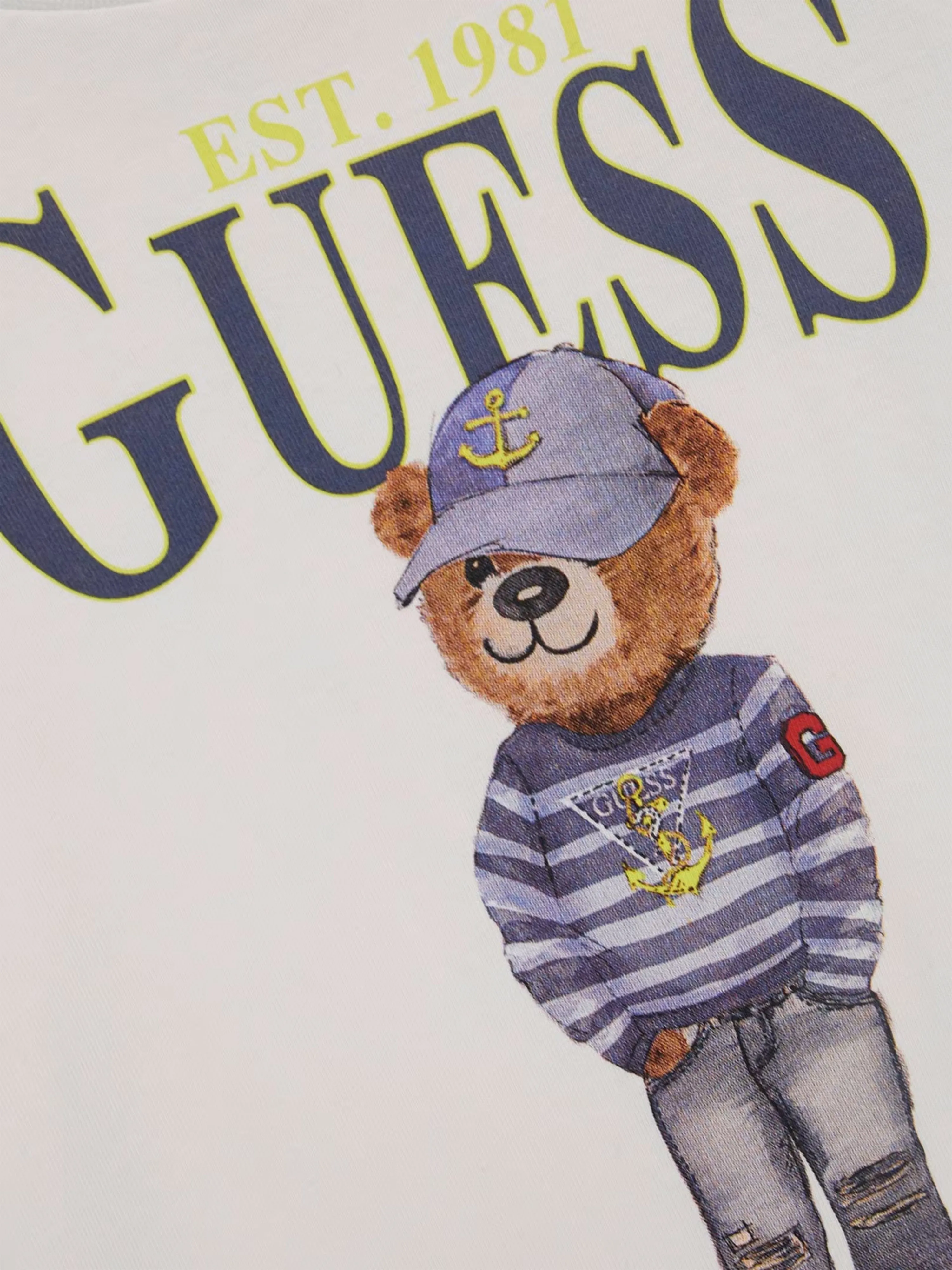 Boys Bear T-Shirt in White
