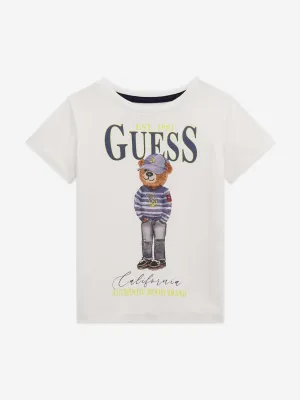 Boys Bear T-Shirt in White